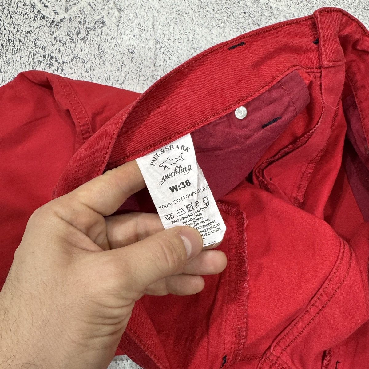 Designer × Paul & Shark Paul & Shark Mens Red Cotton Shorts 36size Size US 36 / EU 52 - 8 Thumbnail