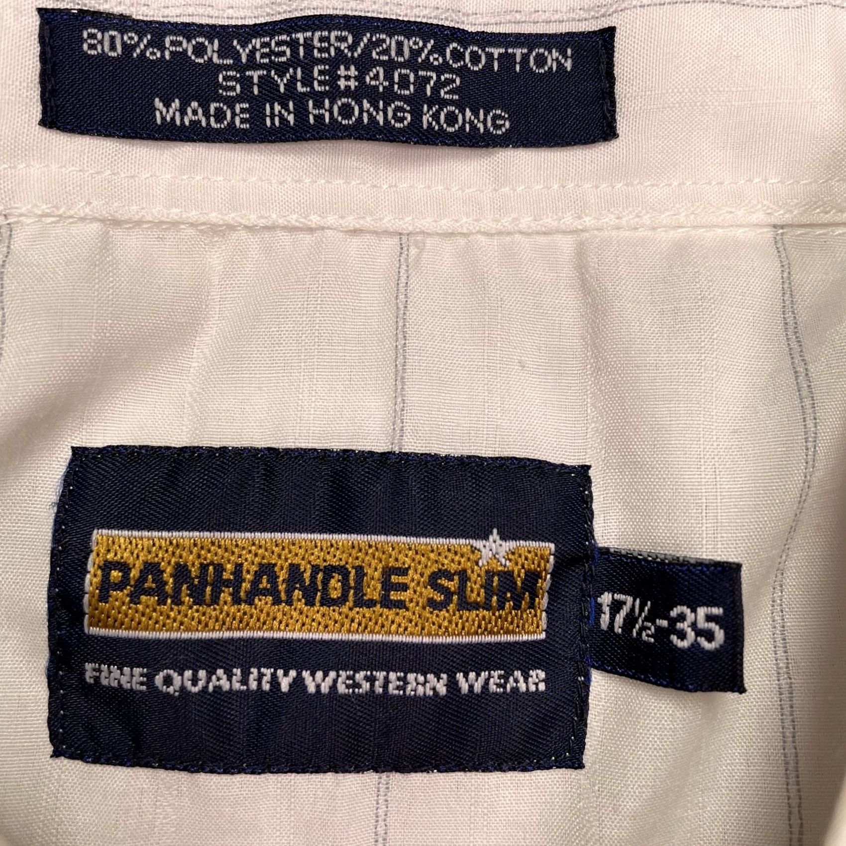 Vintage VINTAGE Panhandle Slim White Stripe Pearl Snap Western Shirt Mens XL Hong Kong Size US XL / EU 56 / 4 - 2 Thumbnail