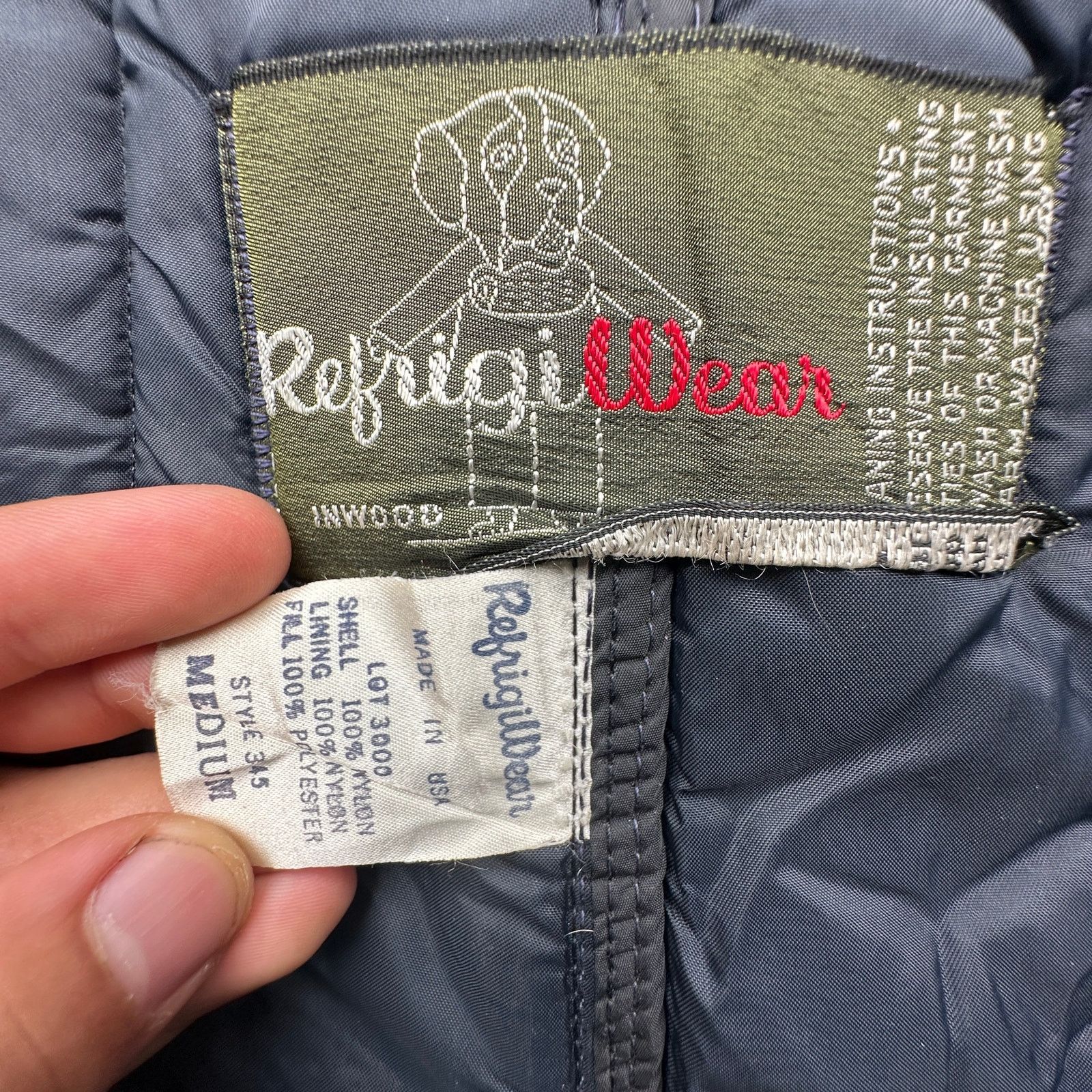 Refrigiwear Vintage RefrigiWear 345 Bib Overalls Medium Navy Quilted Size US 38 / EU 54 - 2 Thumbnail