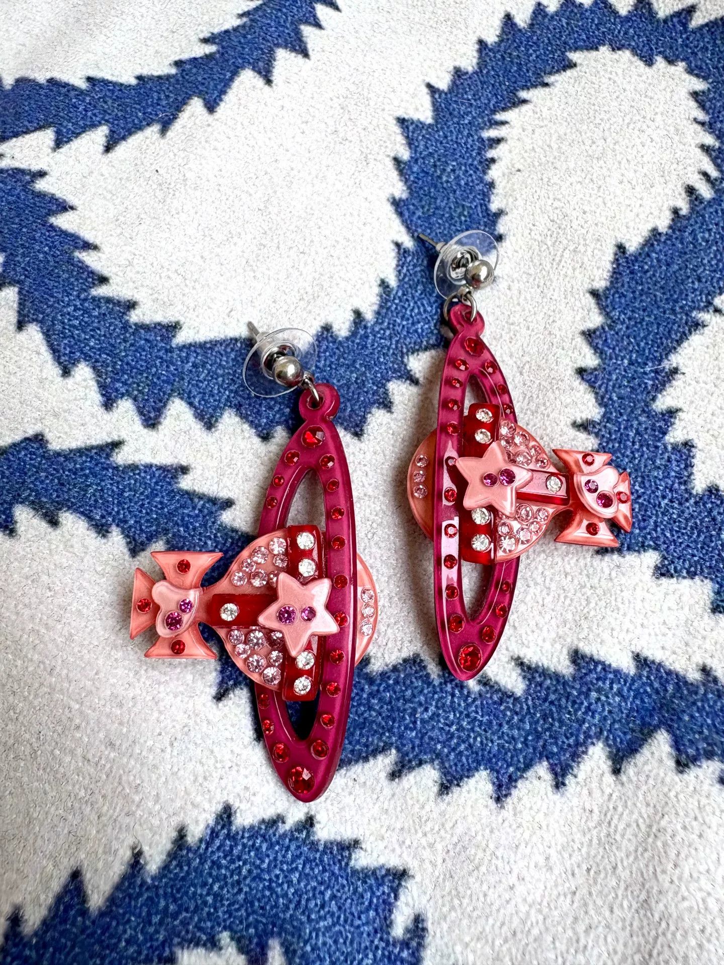 Vivienne Westwood vivienne westwood pink acrylic saturn earrings Size ONE SIZE - 1 Thumbnail