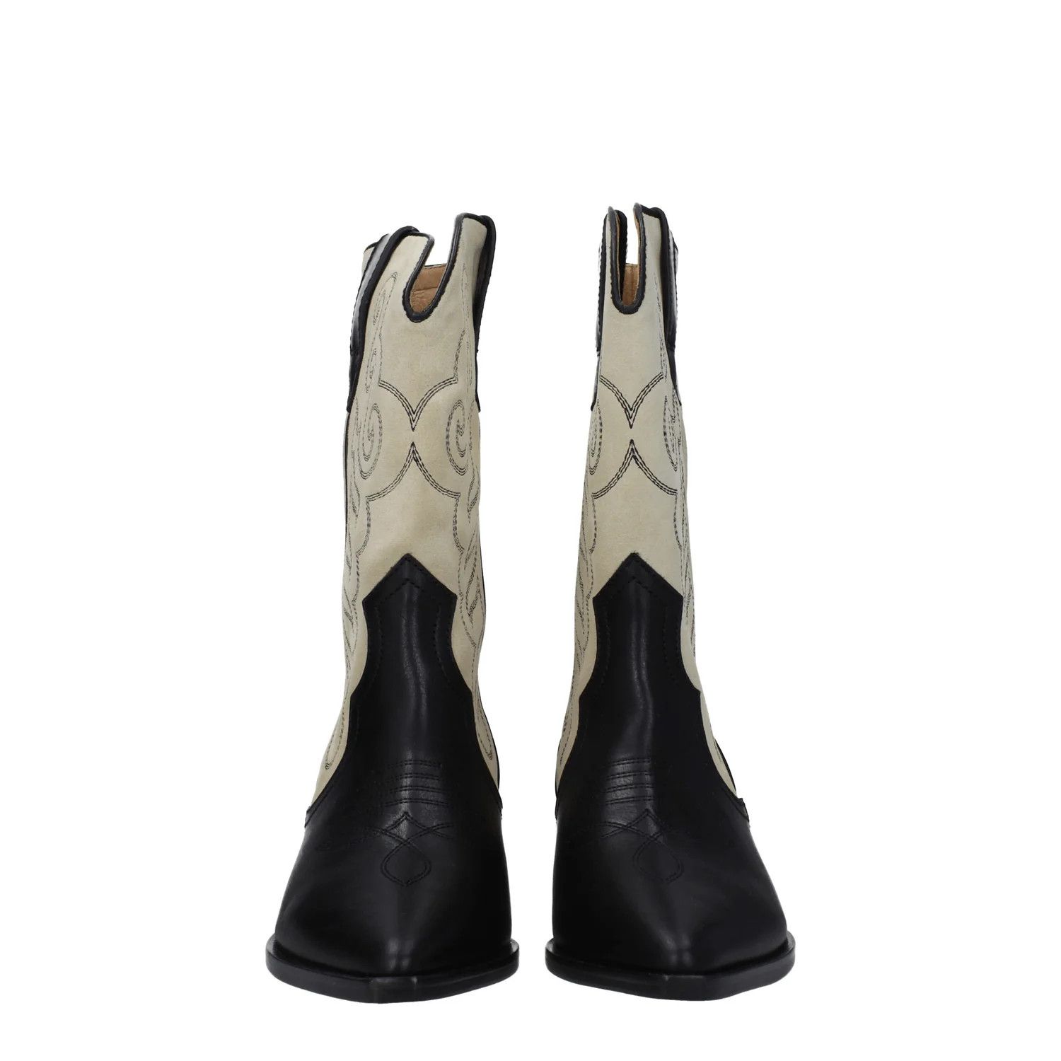 Isabel Marant ob1o1e1124 Suede Ankle Boots in Black/Ecru Size US 6 / IT 36 - 3 Thumbnail