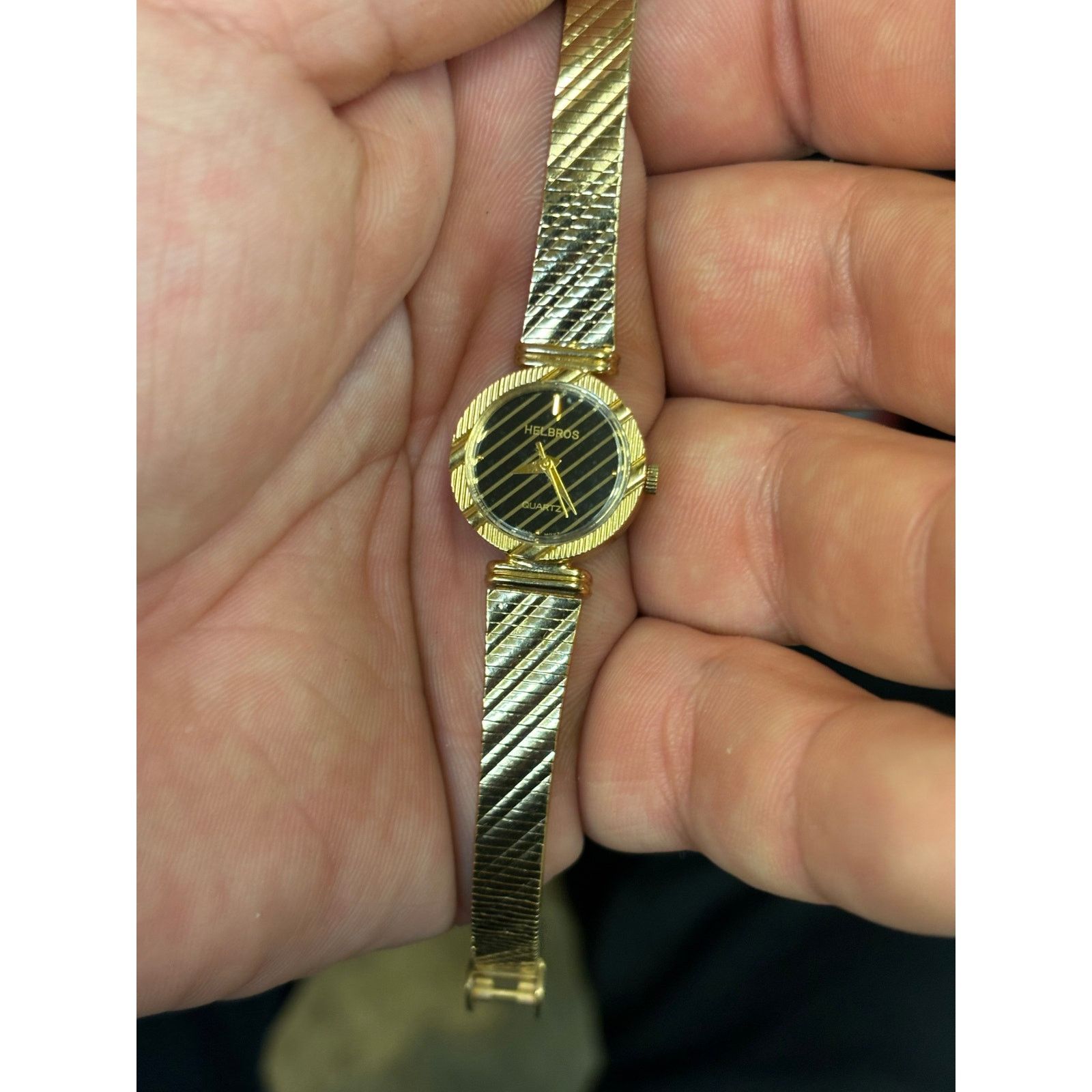 Seiko Rare Helbros Gold Tone Women’s Watch! New Battery! Size ONE SIZE - 6 Thumbnail