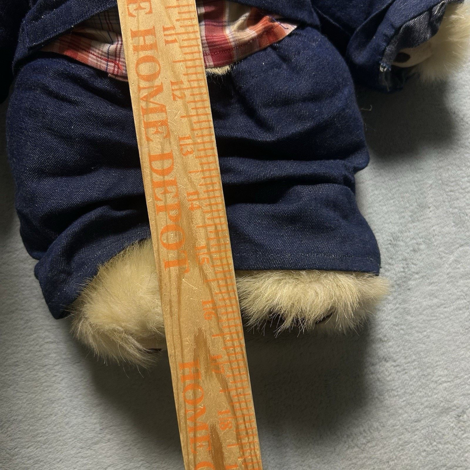 Polo Ralph Lauren VINTAGE STEIFF WHITE MOHAIR TEDDY BEAR LONG F EAR BUTTON 20" Size ONE SIZE - 22 Thumbnail