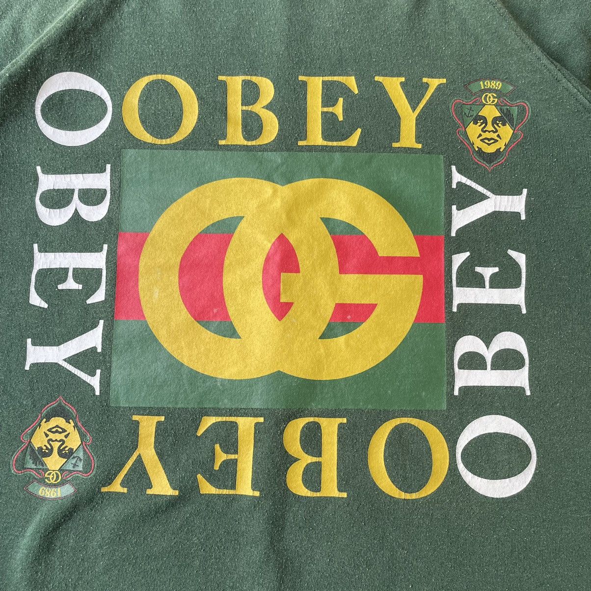 Obey Vintage 90s Obey Gucci style skateboard skatewear sweatshirt Size US M / EU 48-50 / 2 - 5 Thumbnail