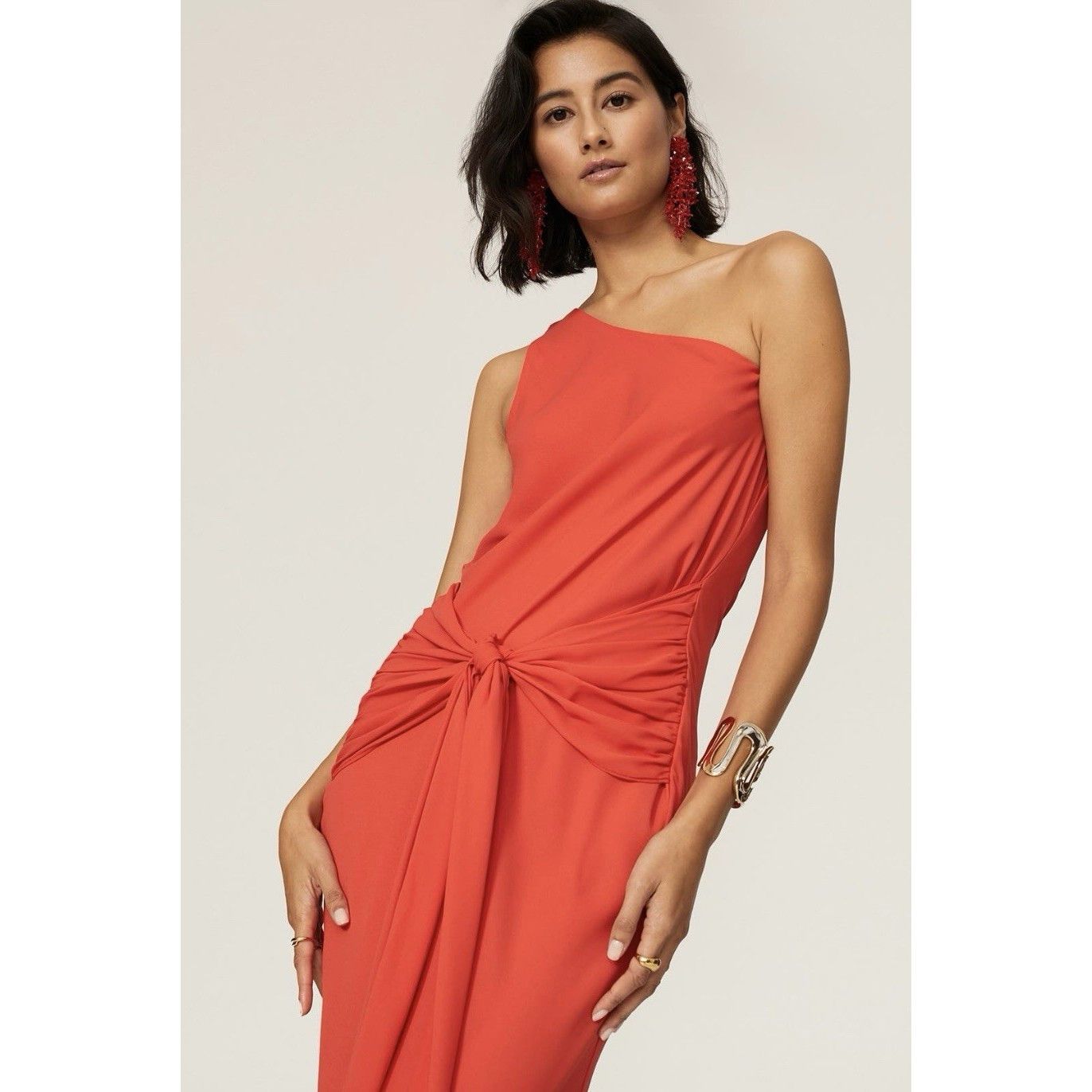 Krisa Krisa One Shoulder Bias Dress Msrp $207 - Size Small Size S / US 4 / IT 40 - 5 Thumbnail
