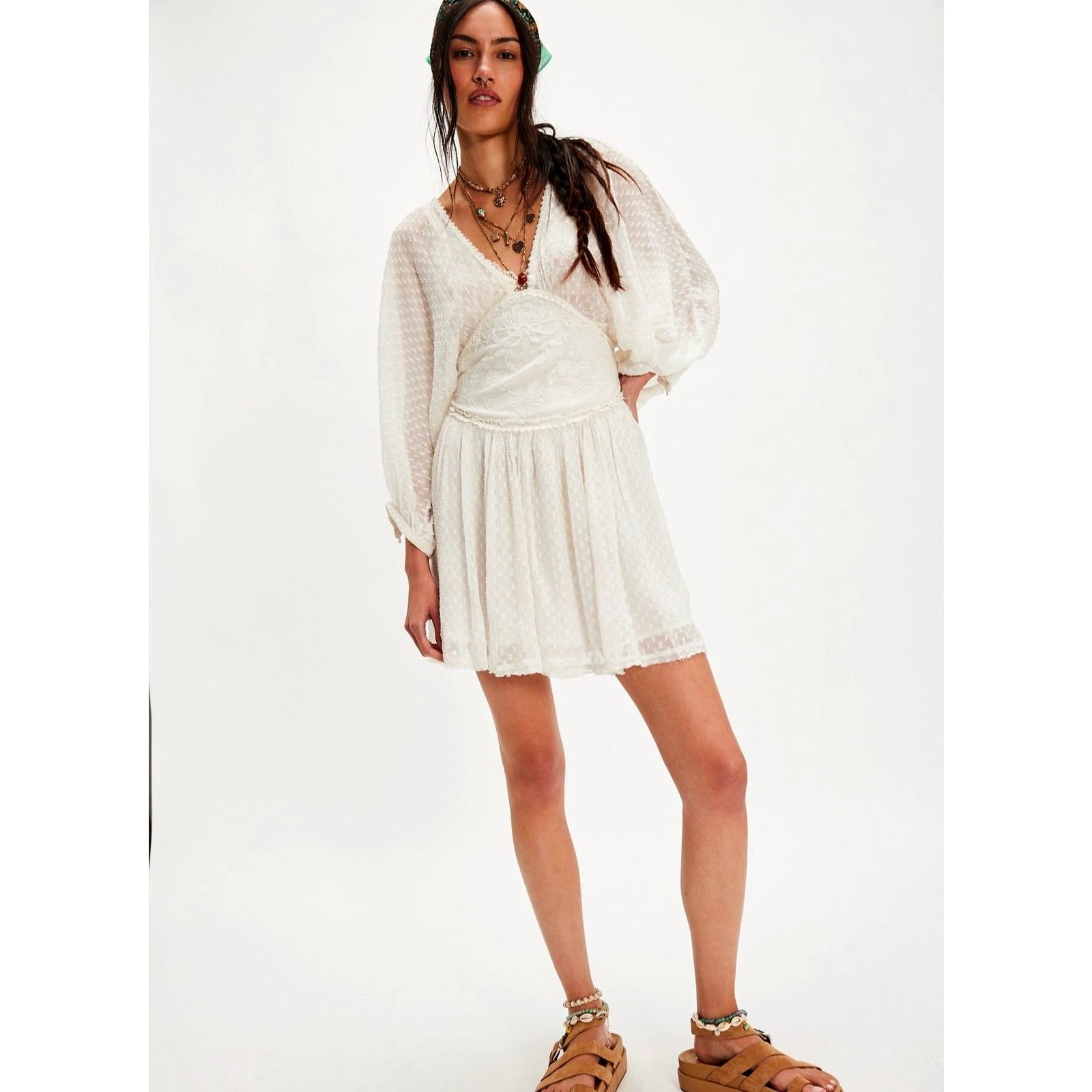 Free People Free People Sweet Dreams Mini Dress Tofu size M Size M / US 6-8 / IT 42-44 - 4 Thumbnail