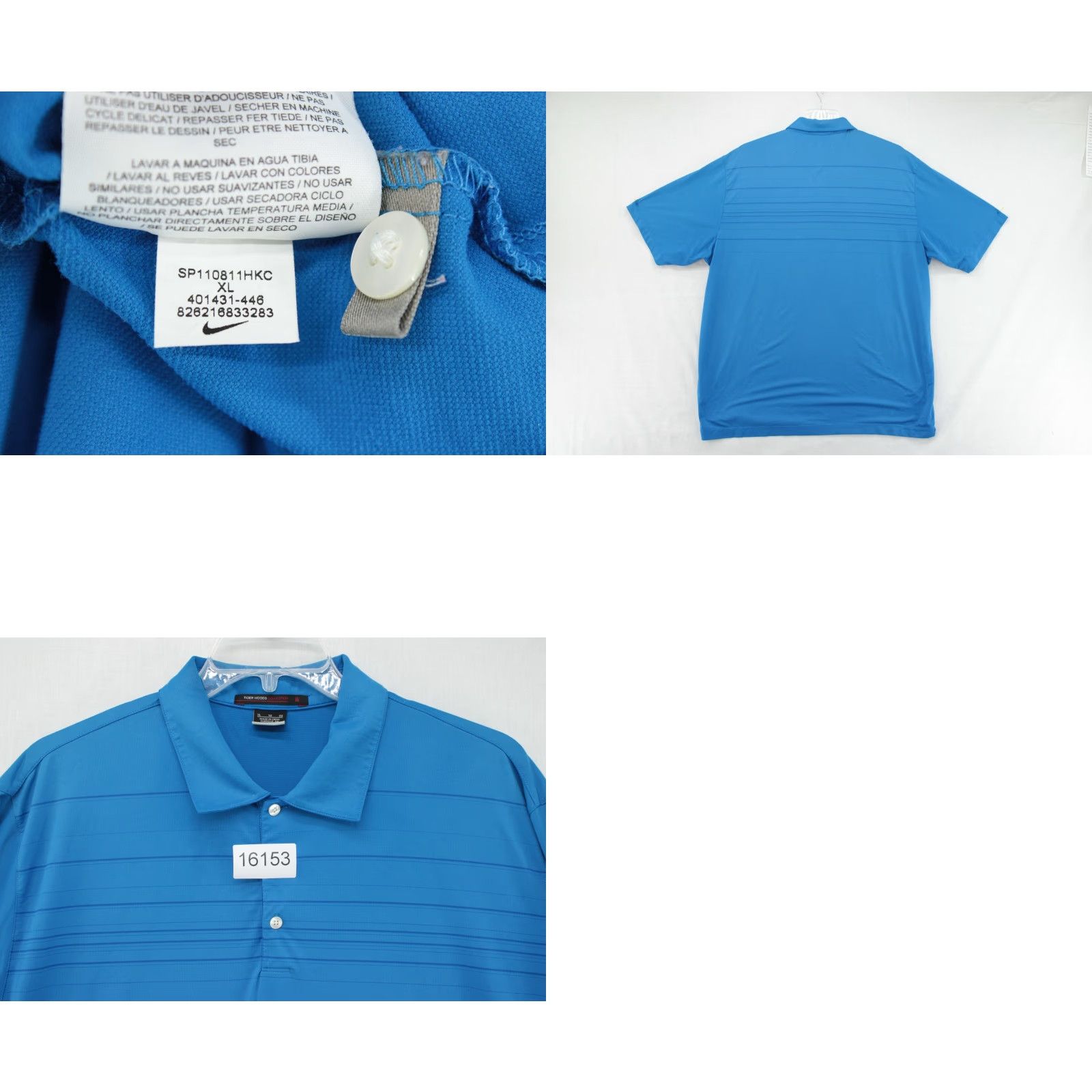 Nike Nike Tiger Woods Collection Golf Polo Men's XL Blue Short Sleeve Dri-Fit Shirt Size US XL / EU 56 / 4 - 8 Thumbnail