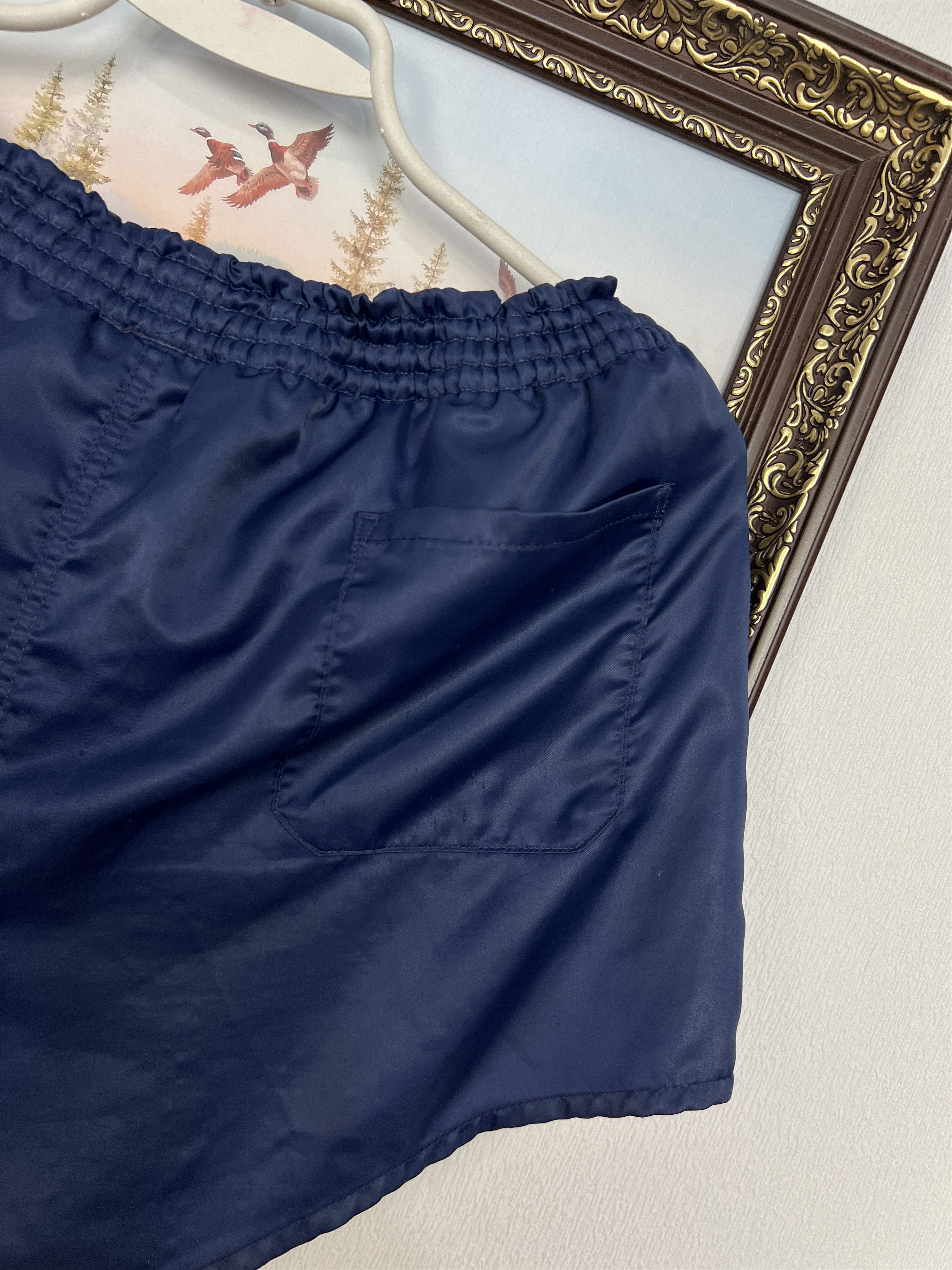 Adidas Vintage 90's Adidas West Germany Blue Nylon Shorts Size US 32 / EU 48 - 11 Thumbnail