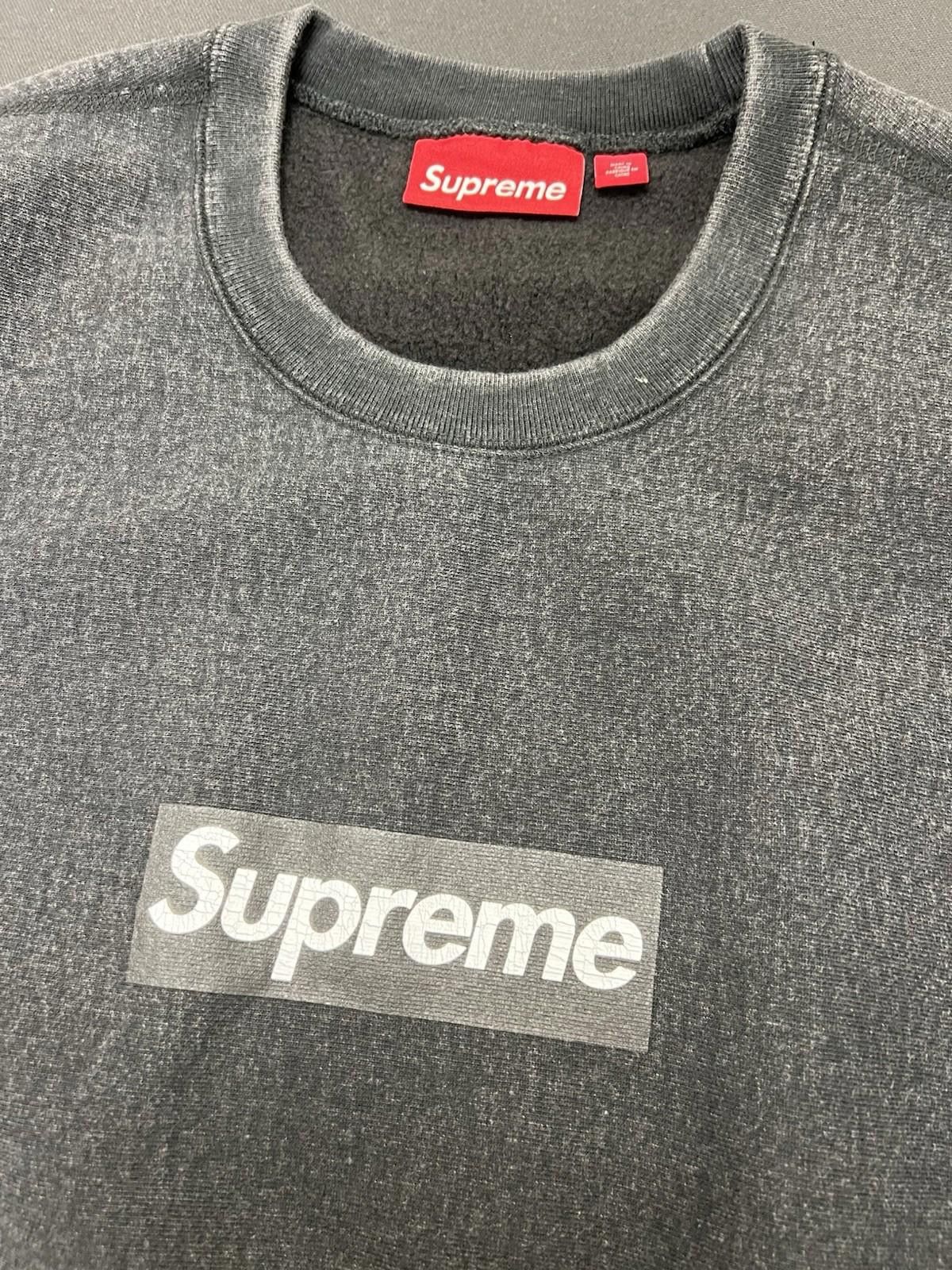 Supreme SS25 Supreme Washed Box Logo Crewneck Black L Large Size US L / EU 52-54 / 3 - 2 Thumbnail