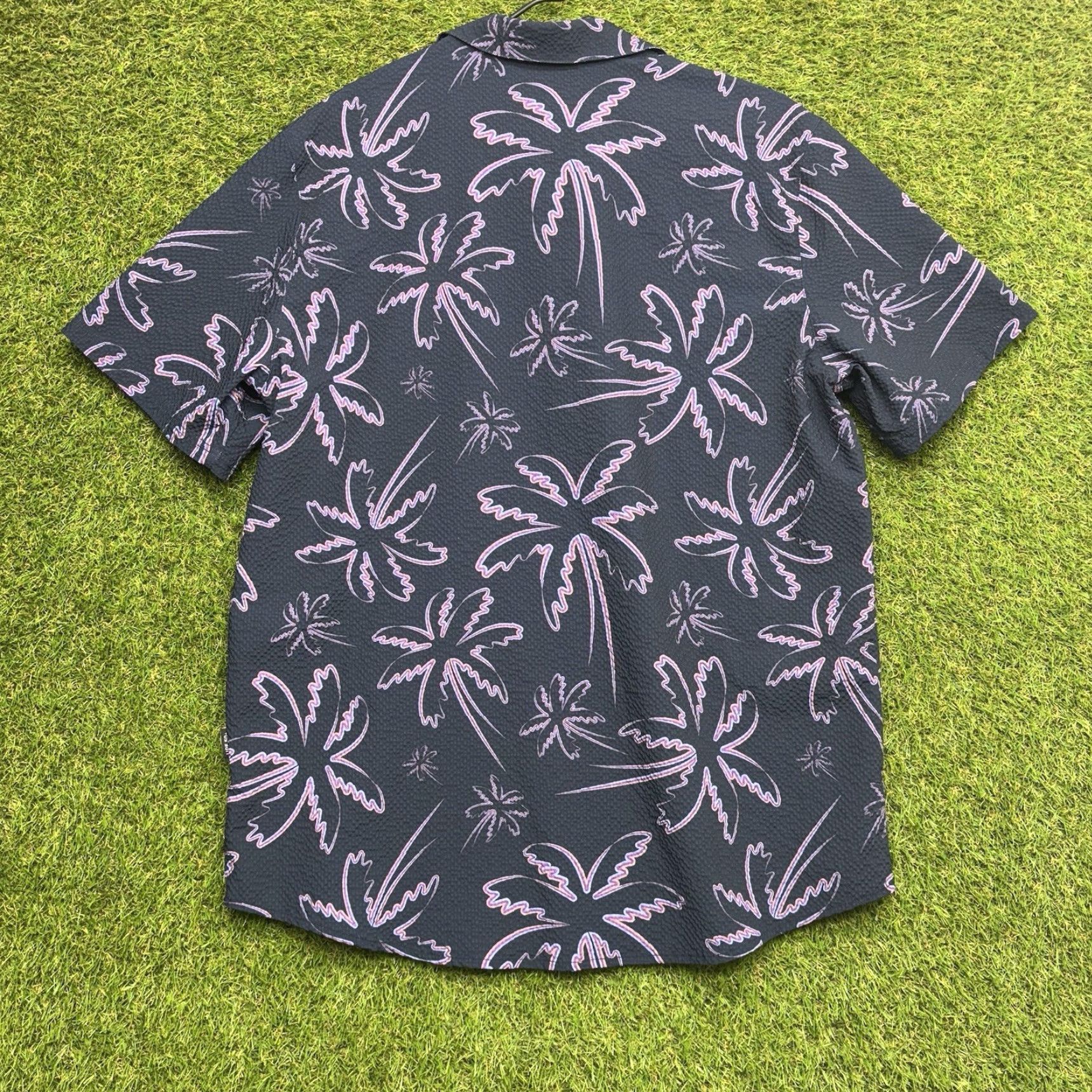 Oakley Oakley Polo Shirt Mens Large Purple Tropical Seersucker Stretch Beach Casual Shirt Size US L / EU 52-54 / 3 - 3 Thumbnail