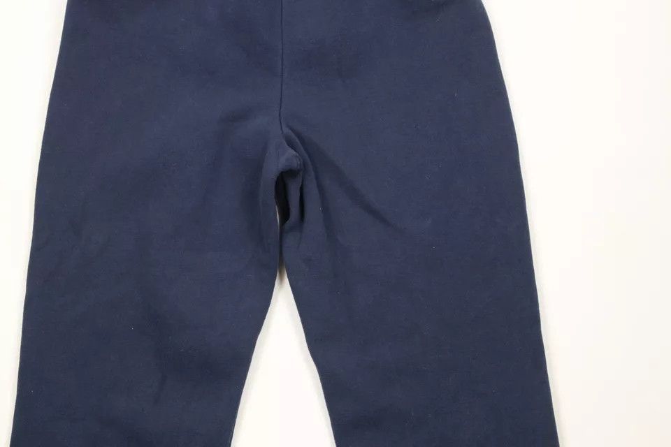 Vintage Vintage 90s Streetwear Blank Cuffed Sweatpants Joggers Blue Size US 36 / EU 52 - 9 Thumbnail