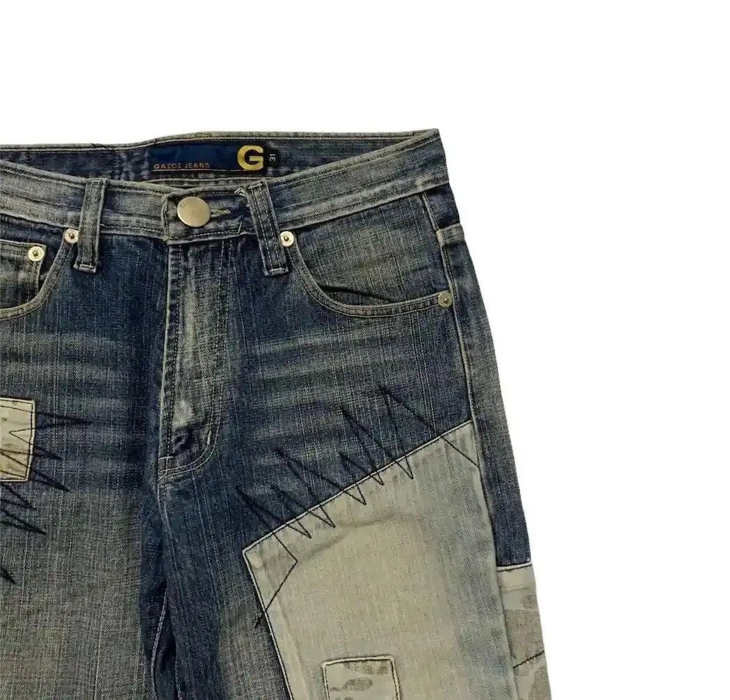 If Six Was Nine W29 L32🔥VINTAGE GAZOZ JEANS PATCHWORK VERY RARE DENIM PANTS Size US 29 - 5 Thumbnail