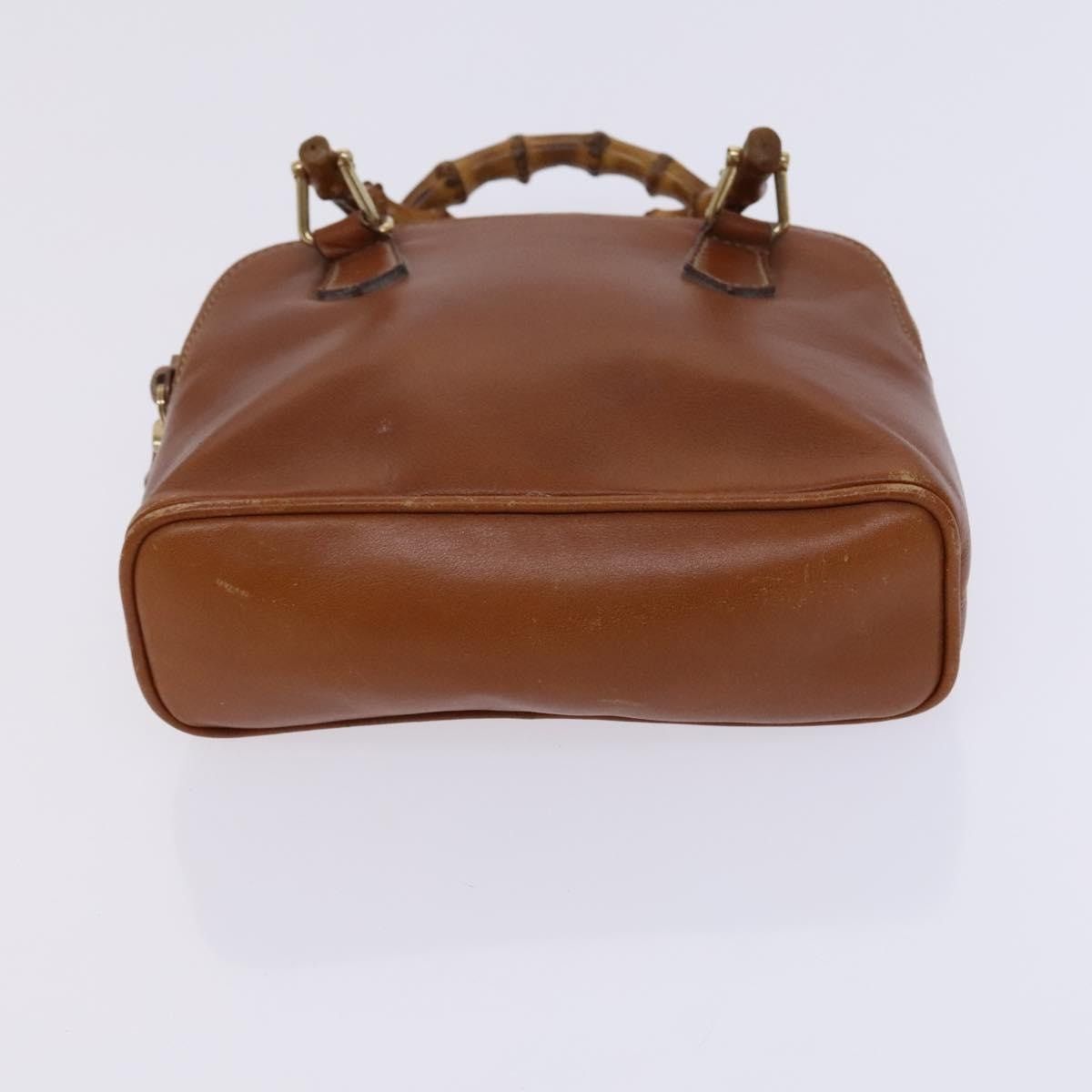 Gucci GUCCI Bamboo Hand Bag Leather Brown Gold 007 2032 007 2032 Size ONE SIZE - 9 Thumbnail