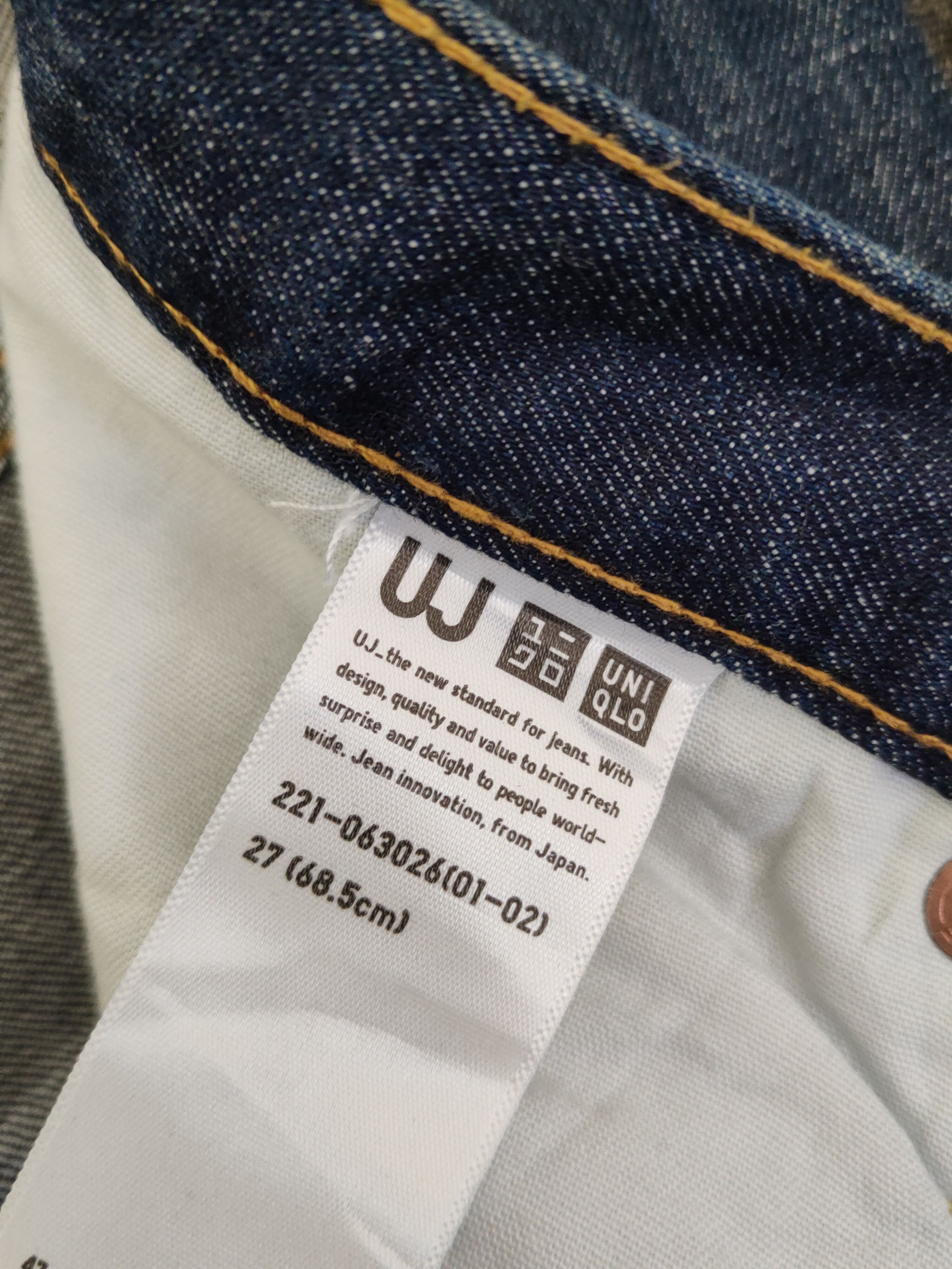 Japanese Brand Uniqlo Dark Blue Distressed Ripped denim Jeans #W1834 Size US 30 / EU 46 - 14 Thumbnail