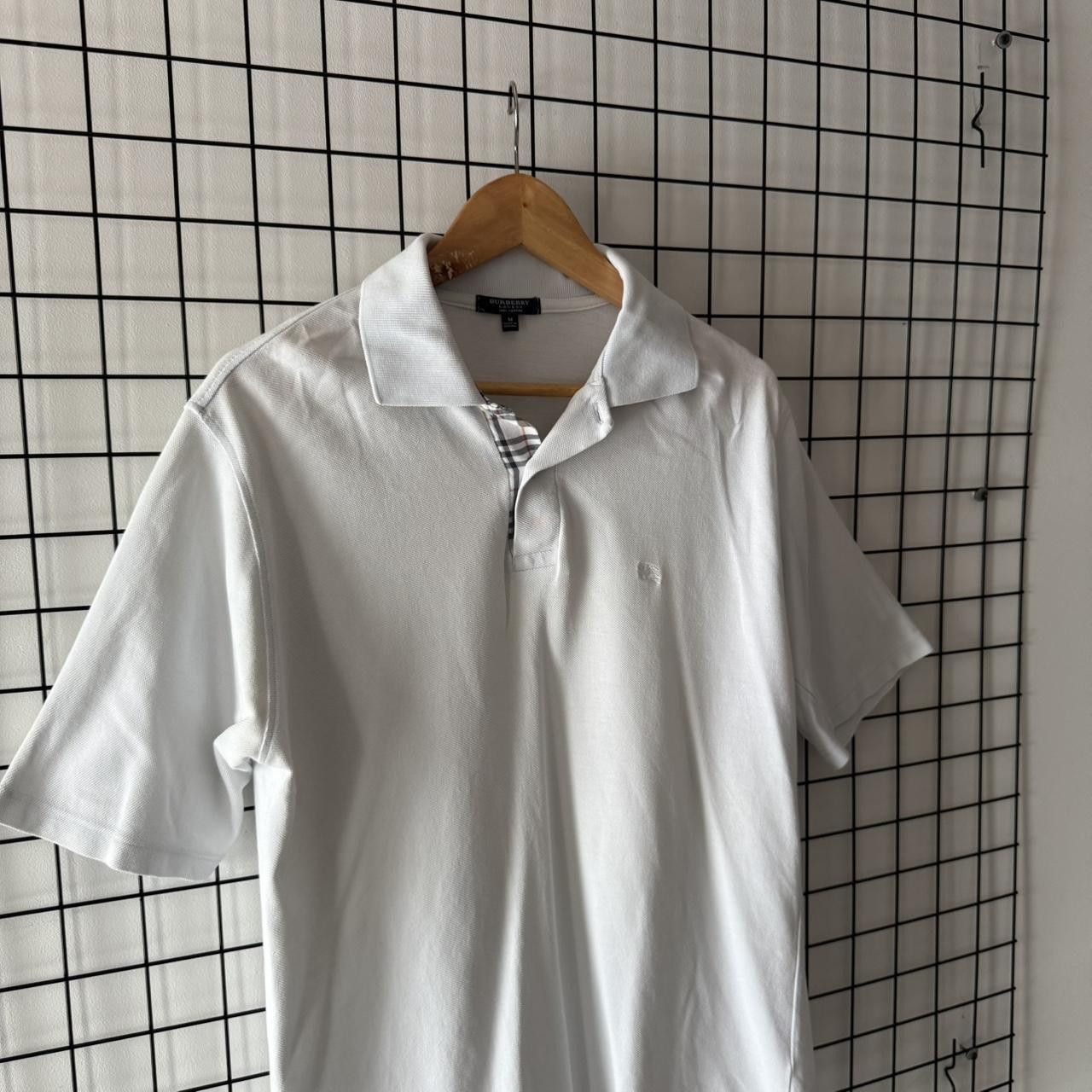 Burberry Burberry Nova Check Collar Polo Shirt White Size US XL / EU 56 / 4 - 3 Thumbnail