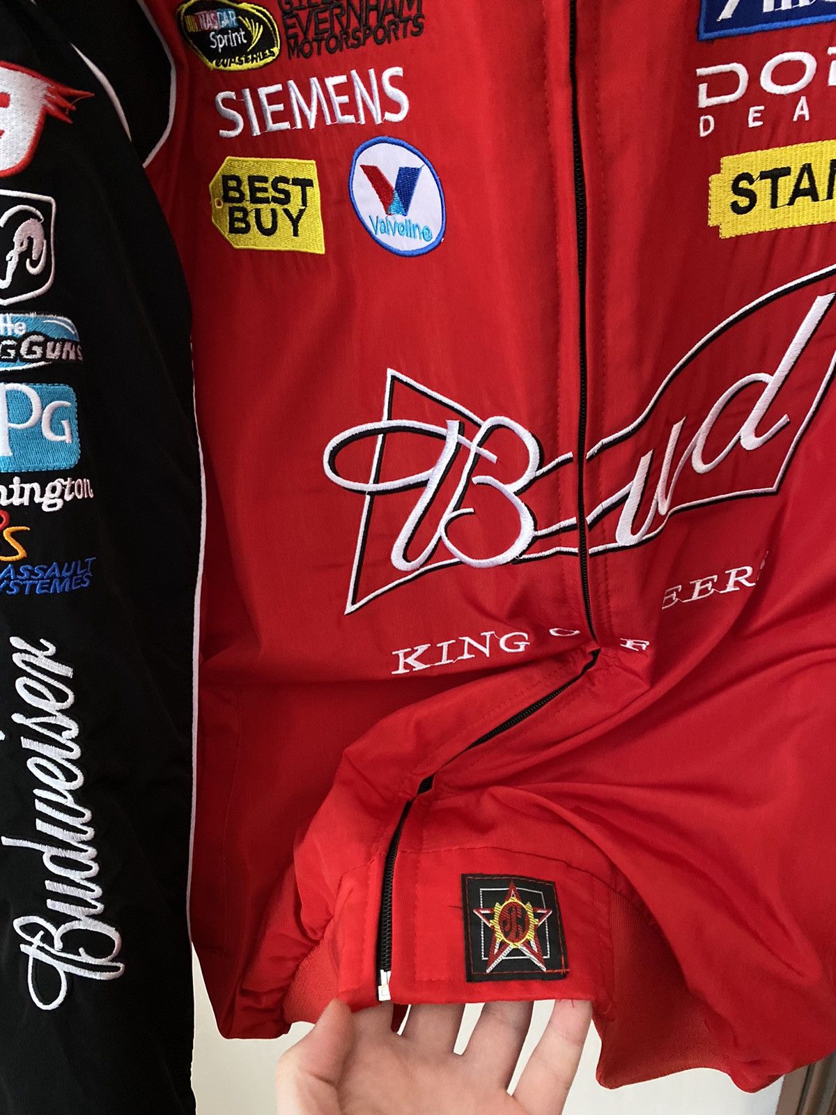 NASCAR Vintage NASCAR BUD Budweiser Racing Jacket Big Logo F1 Size US XL / EU 56 / 4 - 6 Thumbnail