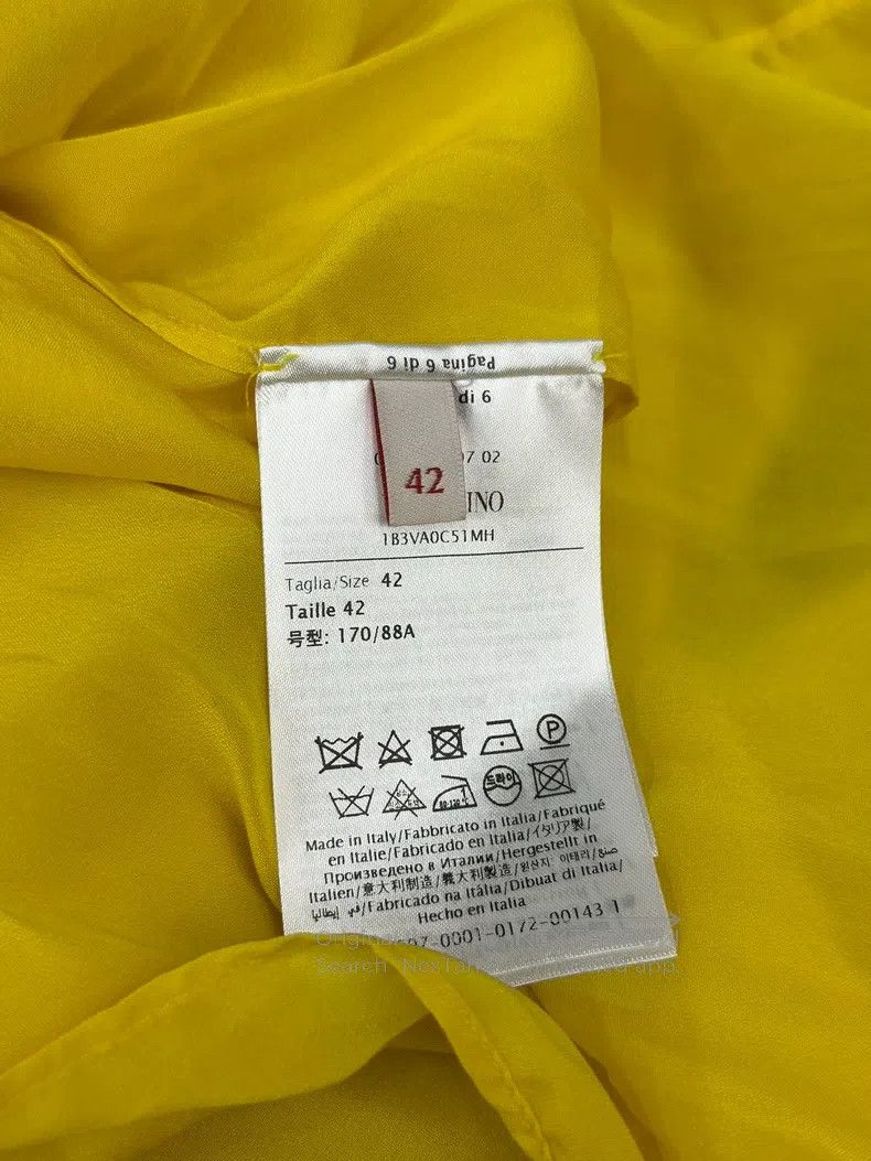 Valentino Valentino Yellow dress Size L / US 10 / IT 46 - 7 Thumbnail