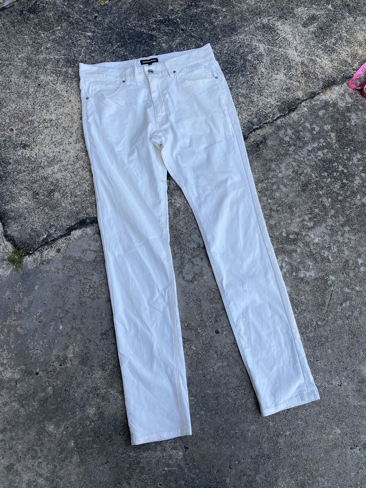 If Six Was Nine × Vintage × semanticdesign Semantic Design White Denim Pants Size US 31 - 2 Thumbnail