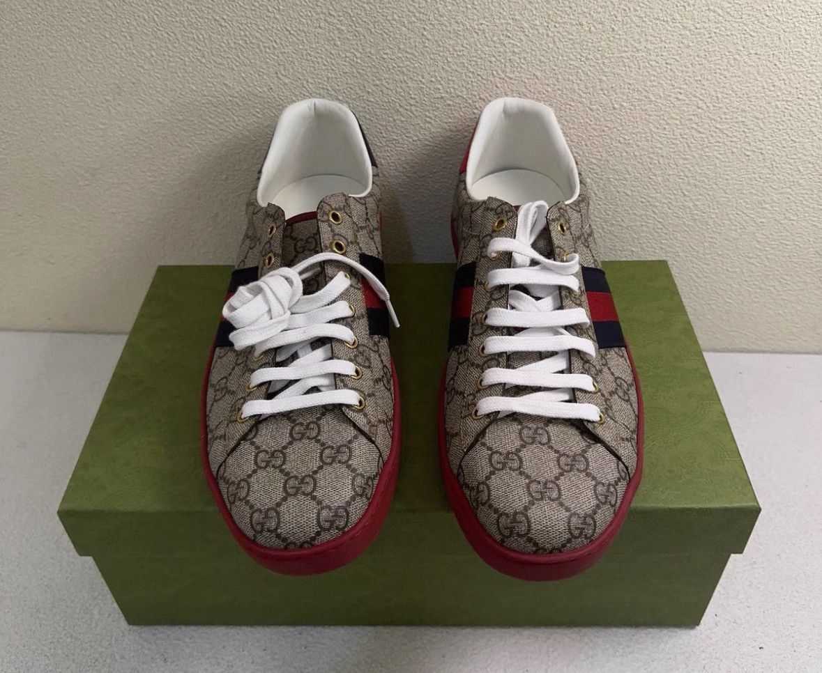 Gucci Gucci Ace Supreme Vintage Casual Sneakers - Size US 13 / EU 46 - 1 Thumbnail