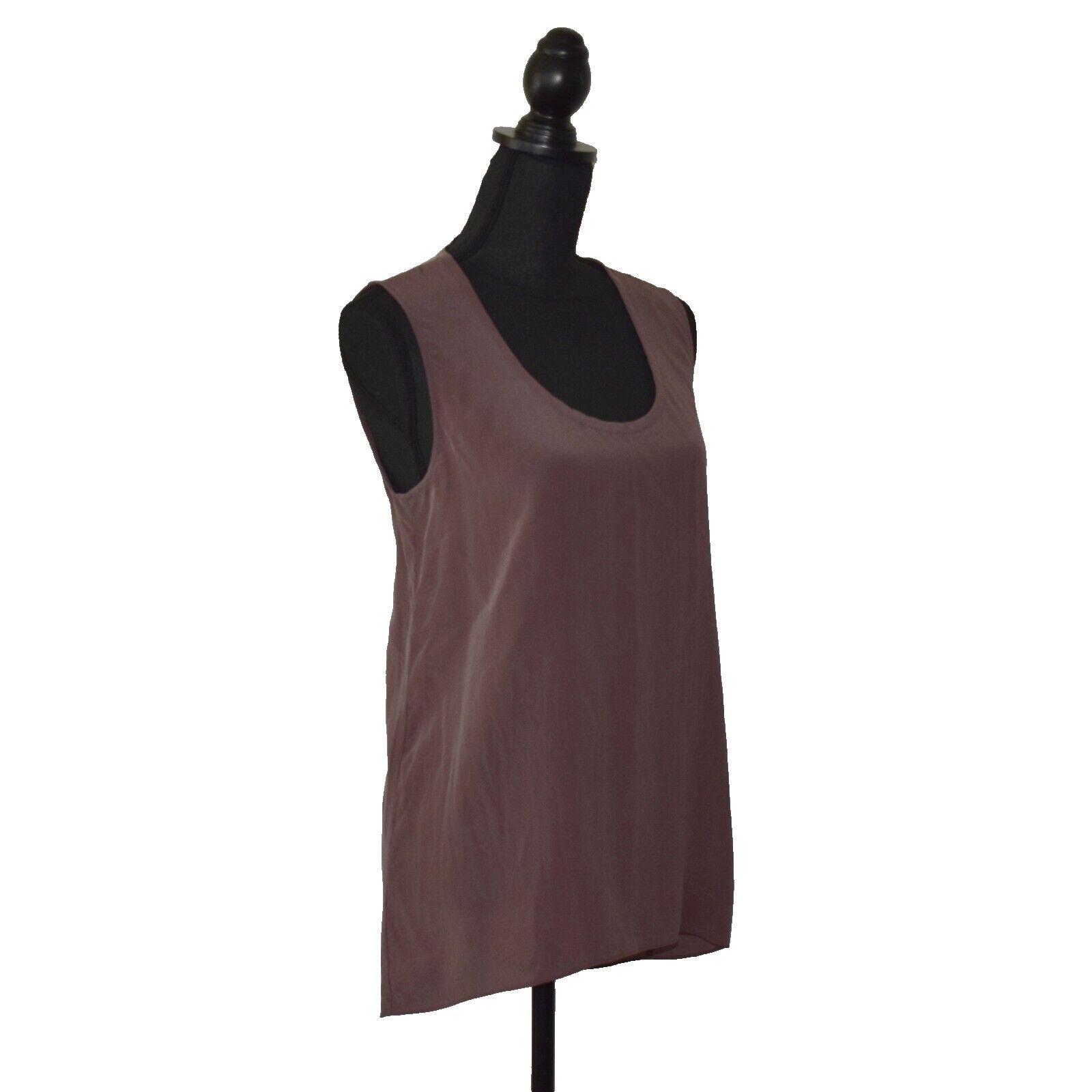 Eileen Fisher EILEEN FISHER Purple-Brown 100% Silk Sleeveless Top Size S Size S / US 4 / IT 40 - 2 Thumbnail