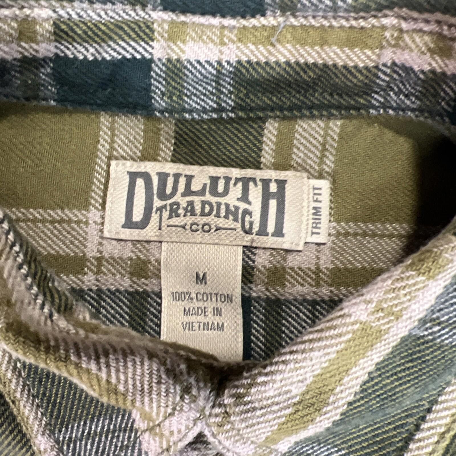 Duluth Trading Company Duluth Trading Co Heavy Flannel Medium Green Plaid Button Size US M / EU 48-50 / 2 - 2 Thumbnail