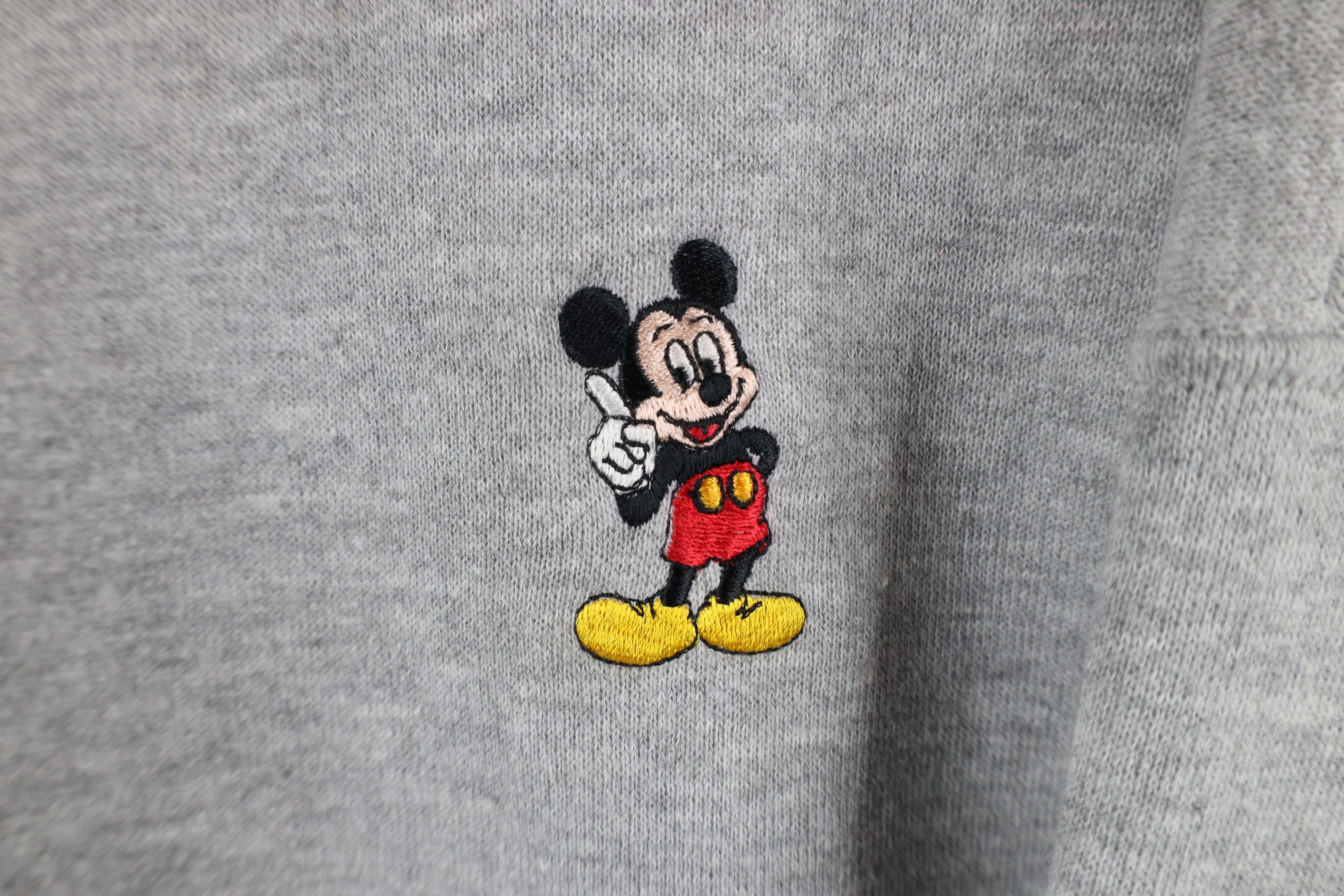 Disney × Vintage Vintage 90s Disney Mickey Mouse Hoodie Sweatshirt Gray USA Size US XL / EU 56 / 4 - 4 Thumbnail
