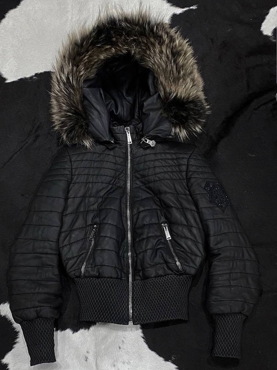 Philipp Plein Philipp Plein Leather Leather & Fur Glamour Jacket Size M / US 6-8 / IT 42-44 - 1 Thumbnail