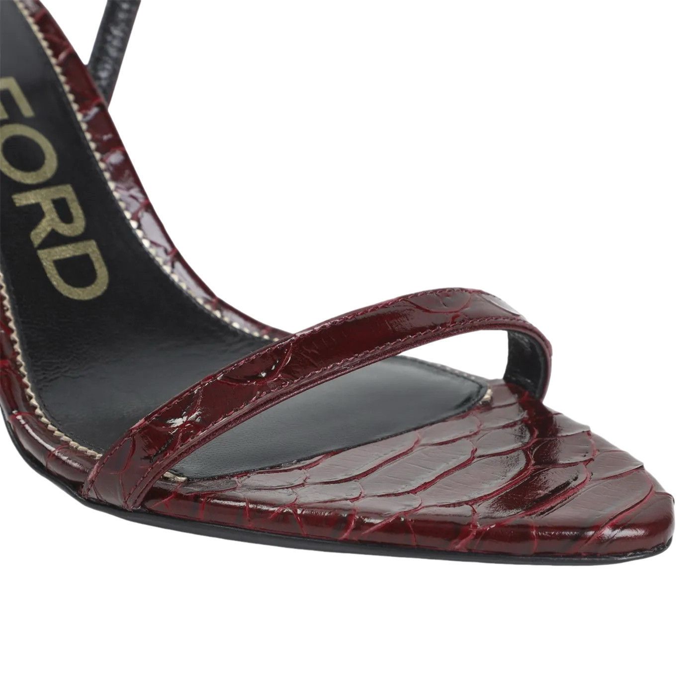 Tom Ford TOM FORD Padlock Ruby Red 85mm Sandals New & Authentic (Wome Size US 10 / IT 40 - 4 Thumbnail