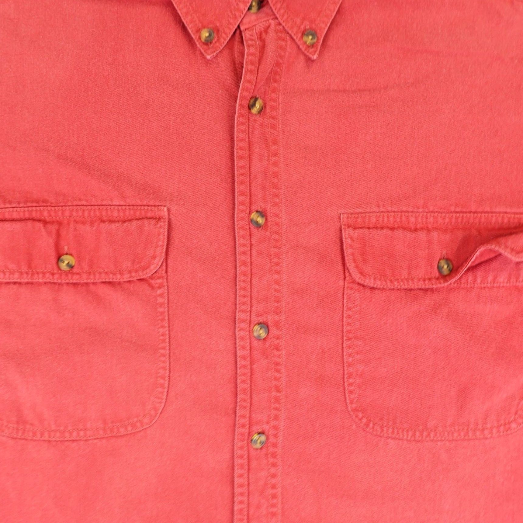 Levi's VINTAGE Levi's Shirt Mens Large Red Twill Button Up Flap Pockets Silver Medal 90s Button-Down Collar-Down 90s Outdoor Mens Size US L / EU 52-54 / 3 - 4 Thumbnail