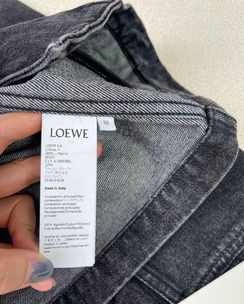 Loewe LOEWE Logo printed short denim jacket Size XS / US 0-2 / IT 36-38 - 4 Thumbnail
