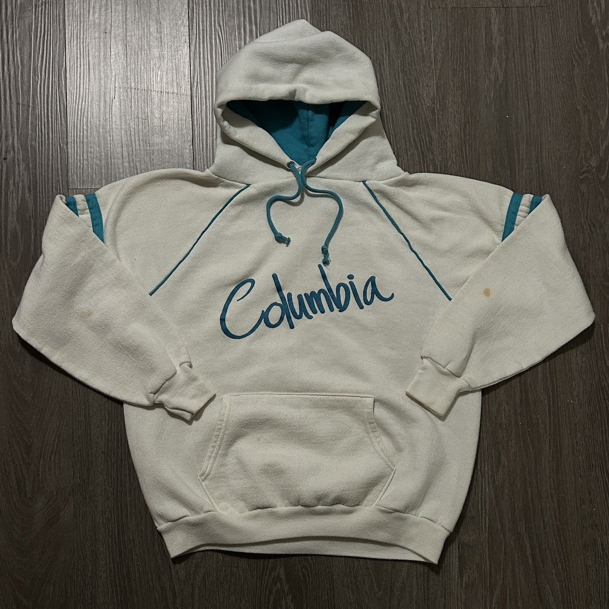 Vintage Vintage 90s Columbia hoodie Size US M / EU 48-50 / 2 - 2 Thumbnail