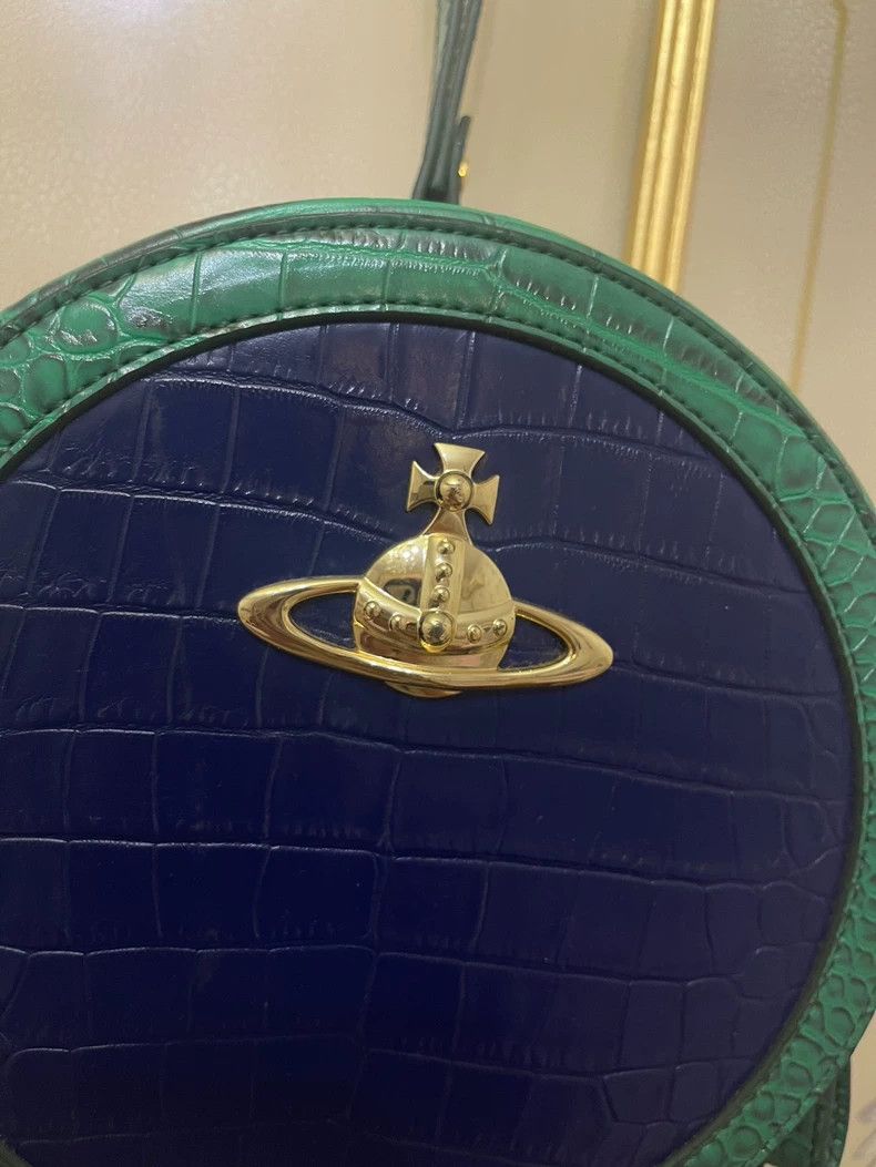 Vivienne Westwood Vivienne Westwood size os Saturn blue-green striped crocodi Size ONE SIZE - 1 Thumbnail