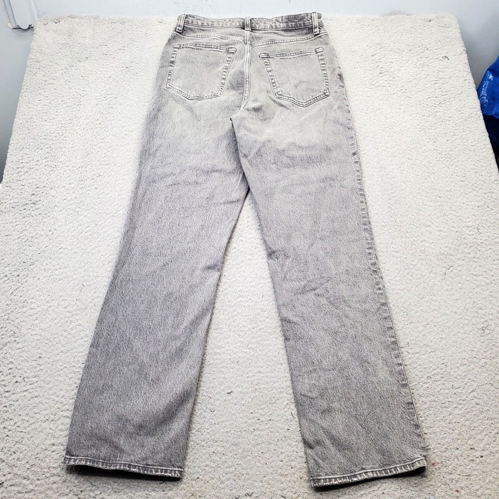 Abercrombie & Fitch Abercrombie & Fitch The 90s Straight Jeans Womens Size 6 Gray Denim Ultra High Rise Jeans Size 28" / US 6 / IT 42 - 2 Thumbnail