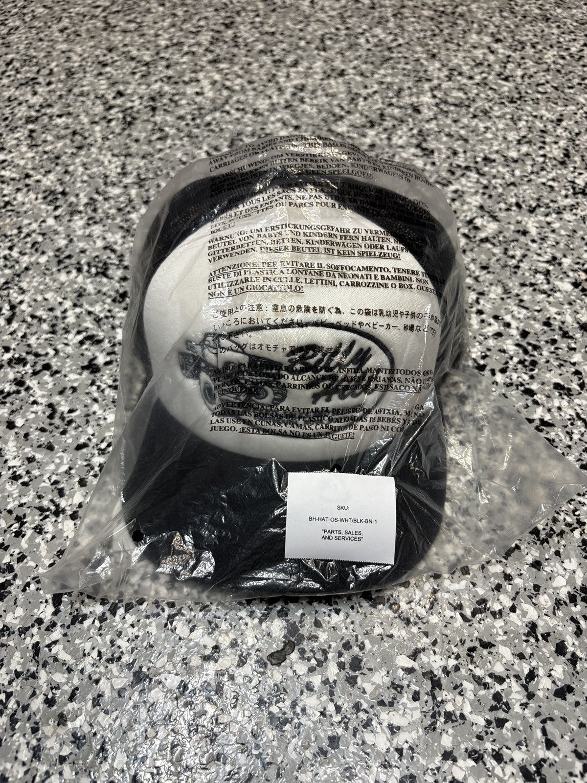 Billy Hill 2021 Billy Hill Black/White “PS&S” Trucker Mesh Hat OSFM Size ONE SIZE - 3 Thumbnail
