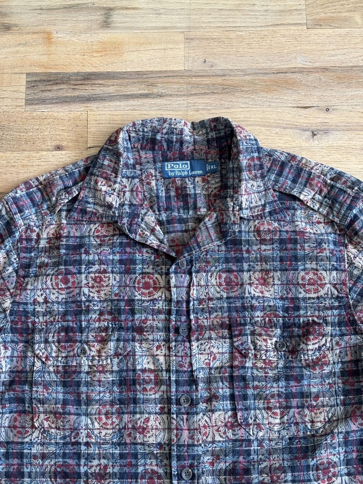 Polo Ralph Lauren Vintage Polo Ralph Lauren Plaid Patchwork Shirt Size US XL / EU 56 / 4 - 1 Thumbnail