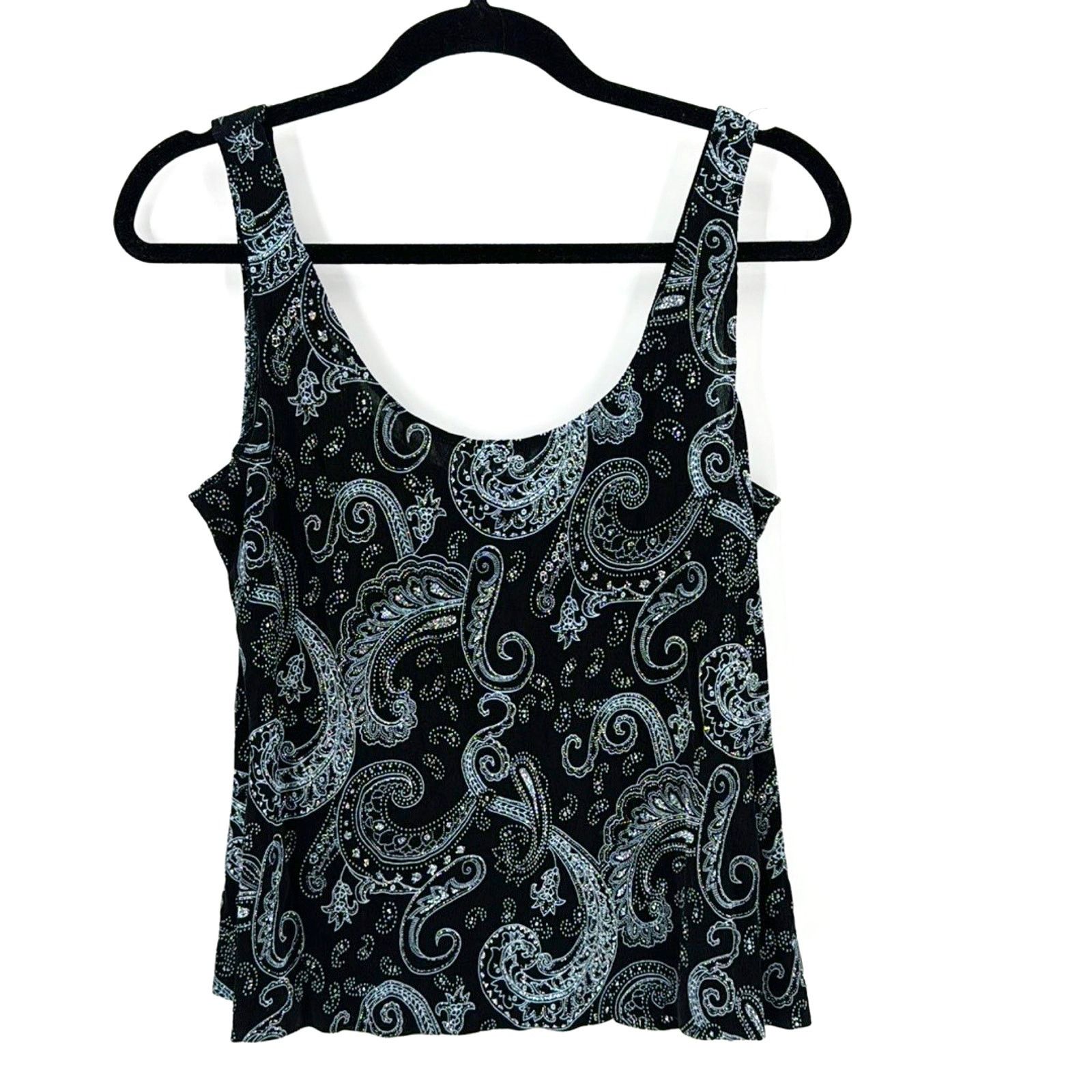 Vintage Vintage Alex Evenings 90s Sparkle Glitter tank top Y2K Size L / US 10 / IT 46 - 1 Thumbnail
