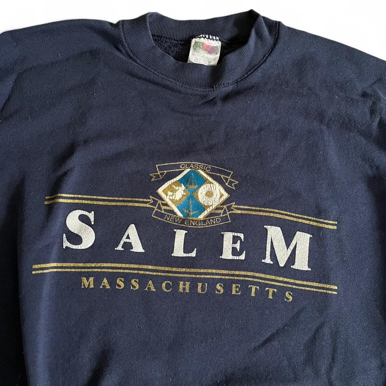 Vintage VINTAGE • 90s Salem Massachusetts new england navy crewneck Size L / US 10 / IT 46 - 2 Thumbnail