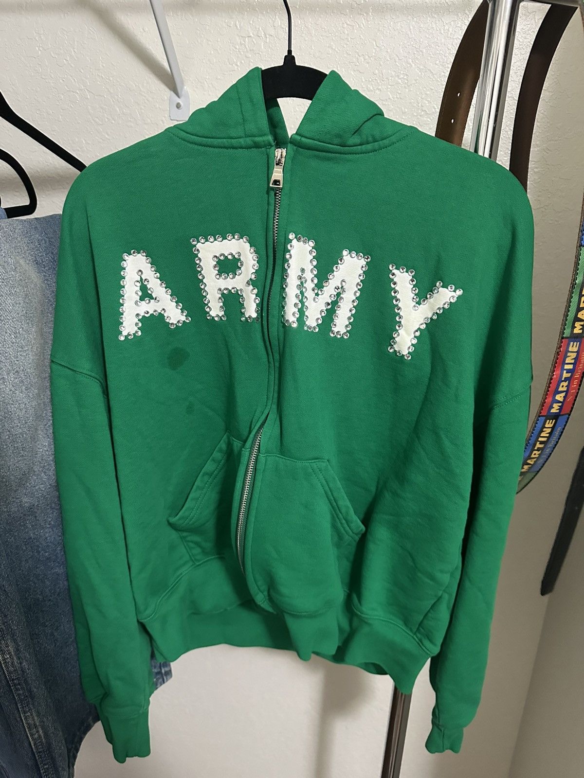 Other I’m happy promise (IHP) green rhinestone army jacket Size US M / EU 48-50 / 2 - 1 Thumbnail