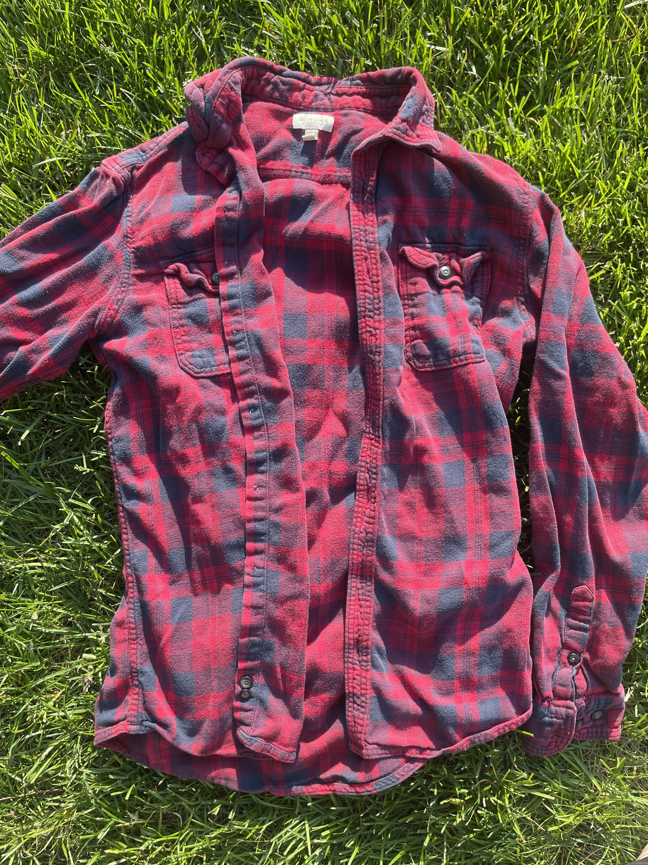 Sonoma Sonoma Red Flannel Button Up Size US L / EU 52-54 / 3 - 1 Thumbnail