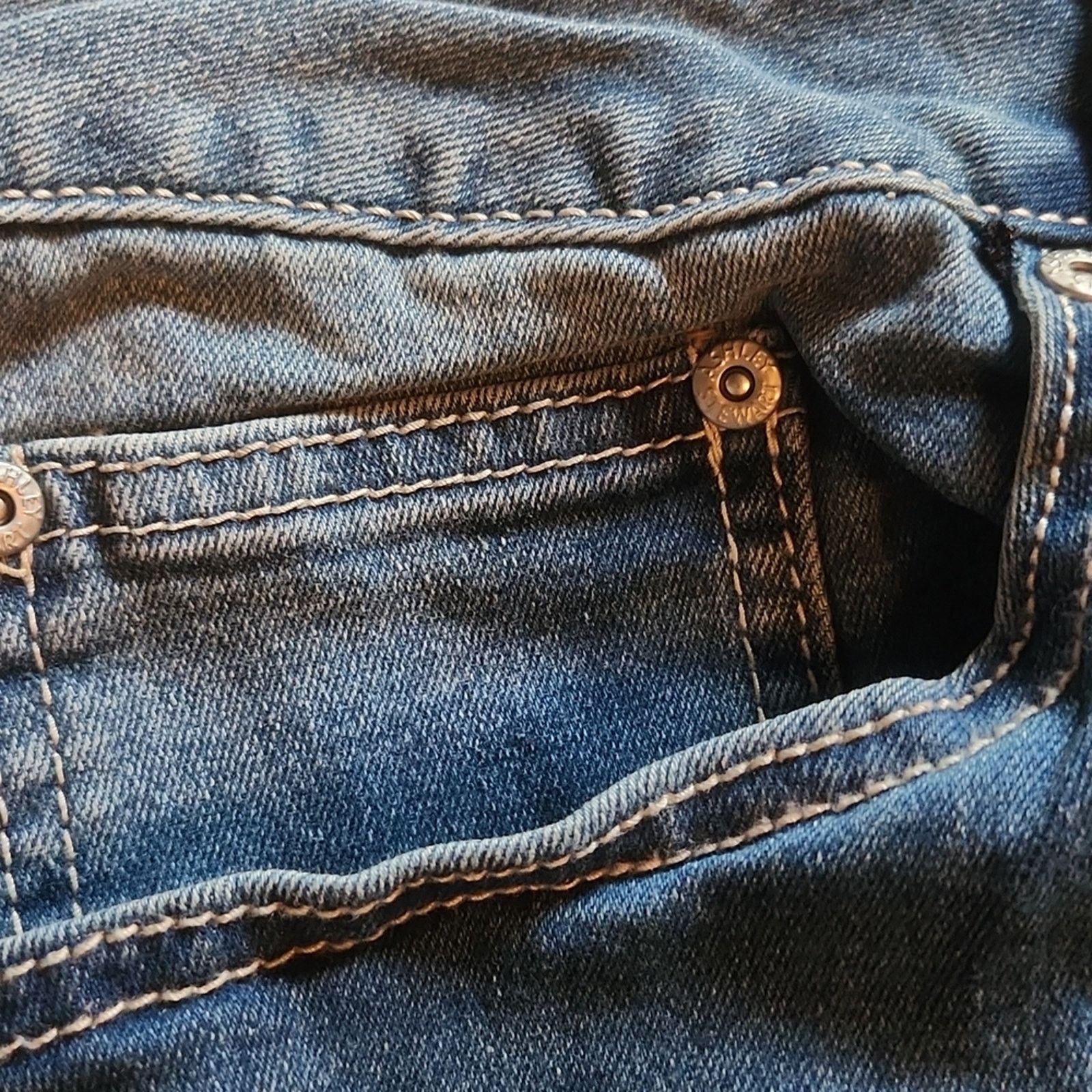 Other Medium Wash ☆ Rhinestone Trimmed ☆ Wide Leg Jeans 30w ☆ NWT Size 30" / US 8 / IT 44 - 6 Thumbnail