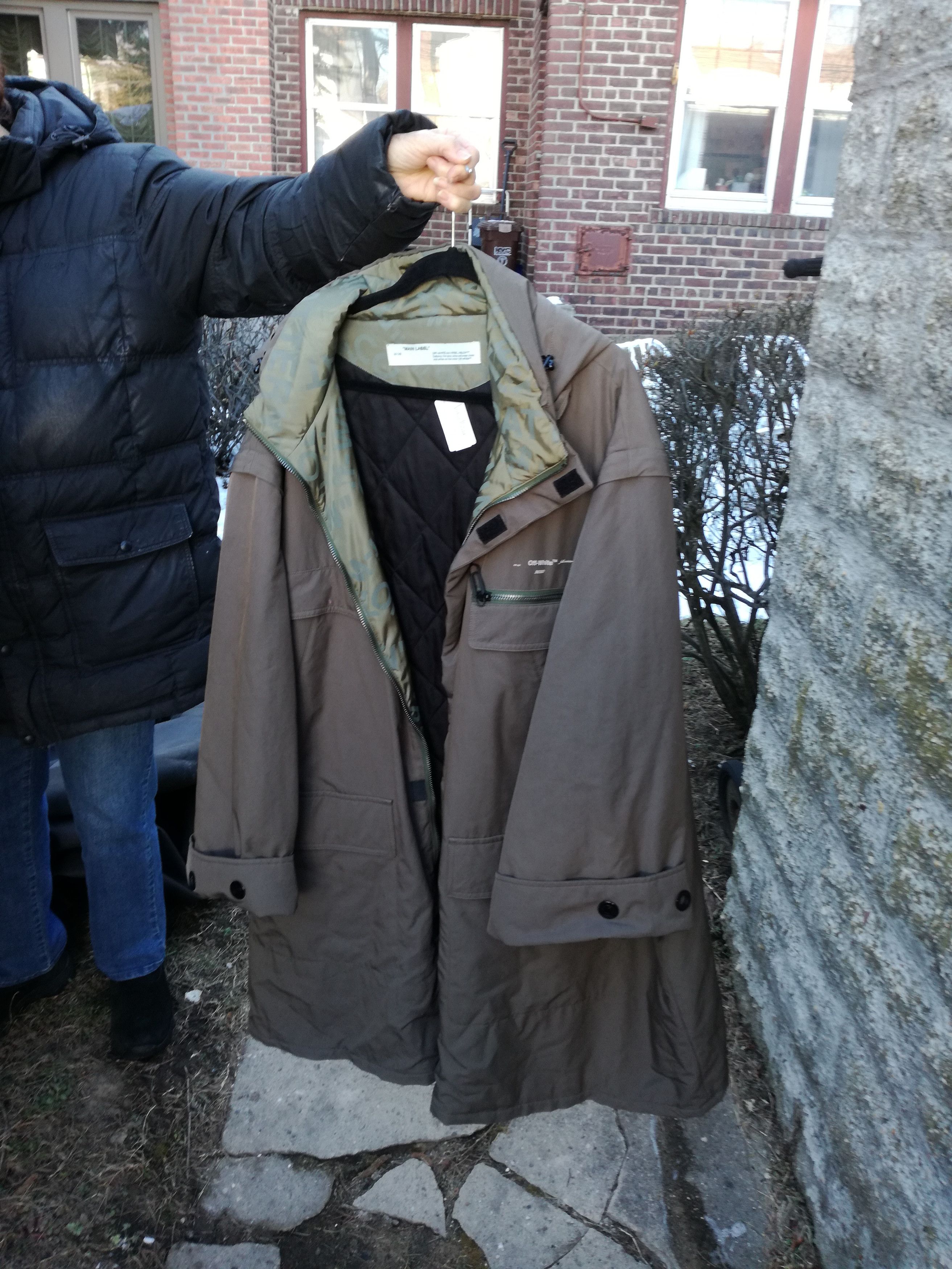 Oversized Military Coat Off White
