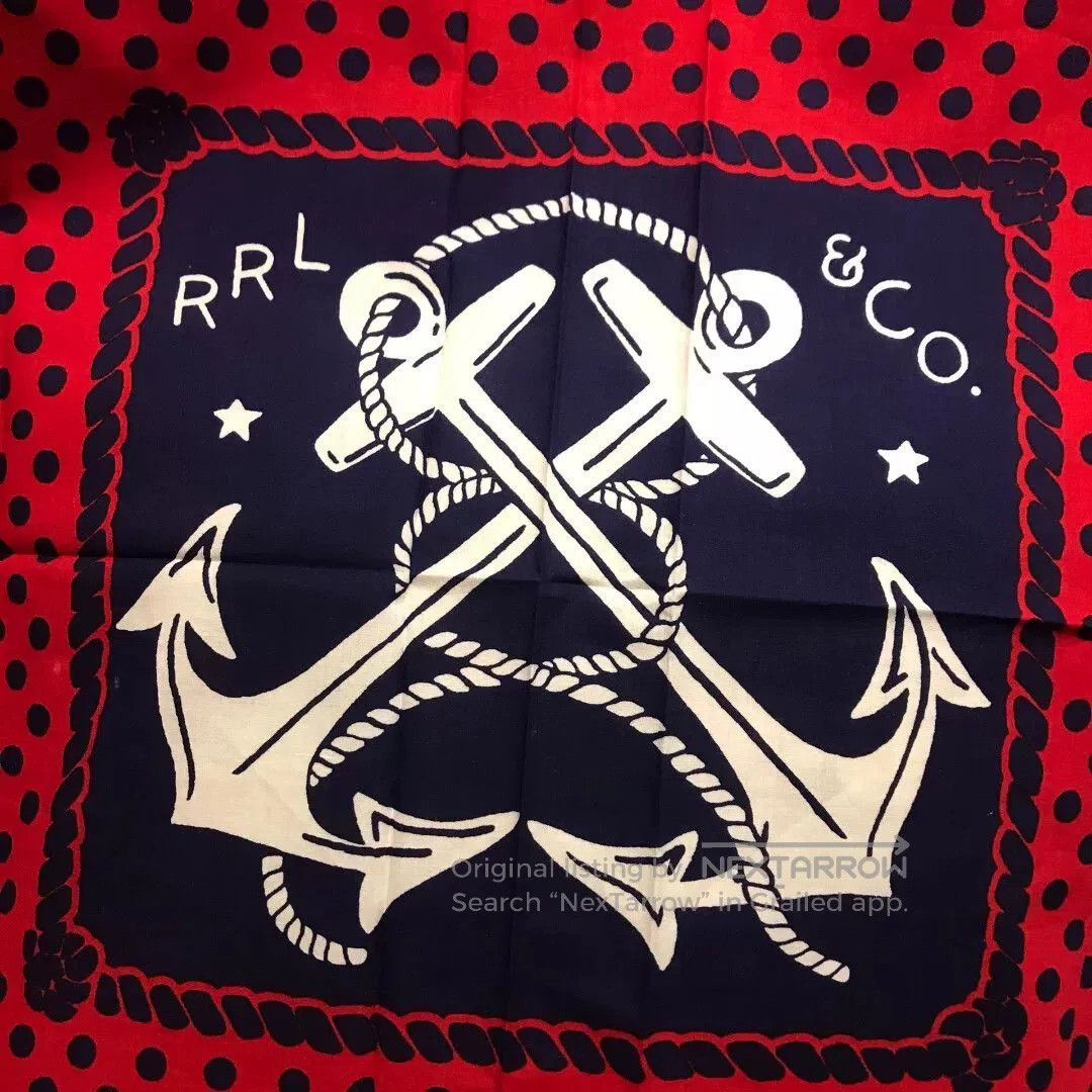 RRL Ralph Lauren RRL Ralph Lauren Double RL Classic Anchor Bandana. Size ONE SIZE - 2 Thumbnail