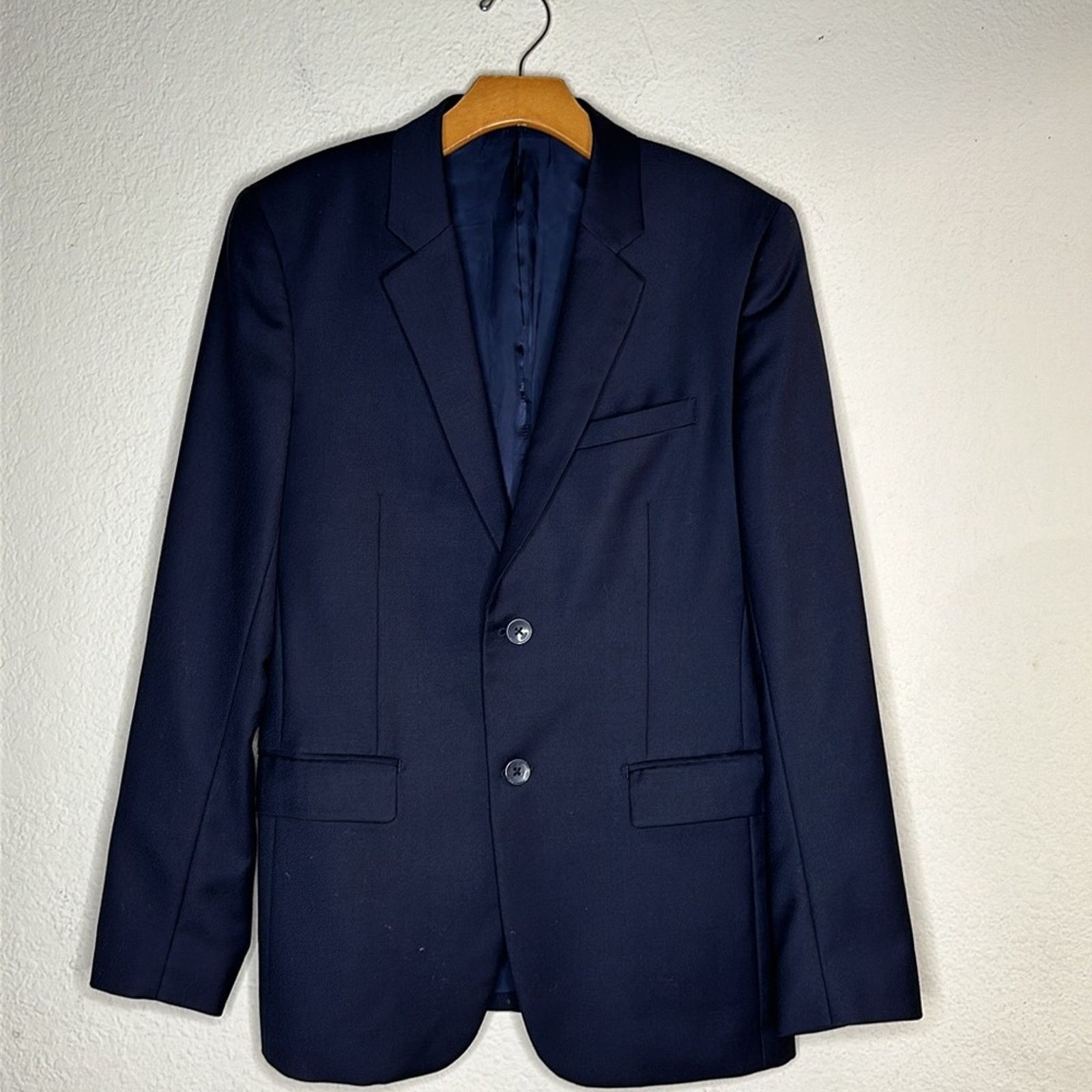 Theory NEW Theory Xylo Regular Fit 100% Wool Sport Coat Blue 36R Size 36R - 3 Thumbnail