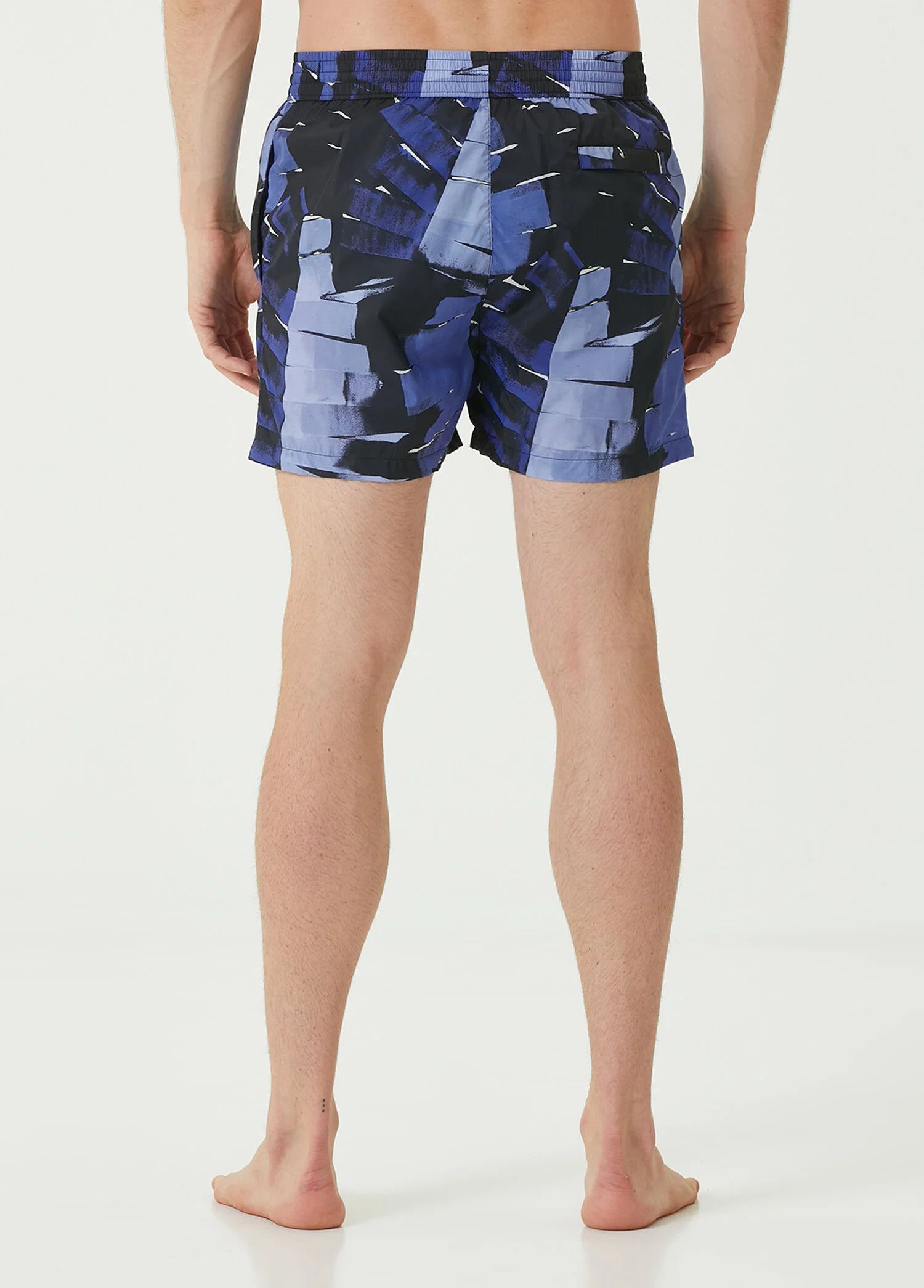Salvatore Ferragamo SALVATORE FERRAGAMO blue black graphic print swim shorts XL Size US 36 / EU 52 - 4 Thumbnail