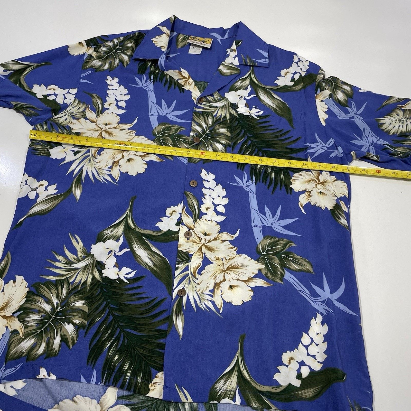 Fashion Nova Winnie Fashion Hawaiian Button Men's Shirt Blue White Floral Size US M / EU 48-50 / 2 - 5 Thumbnail