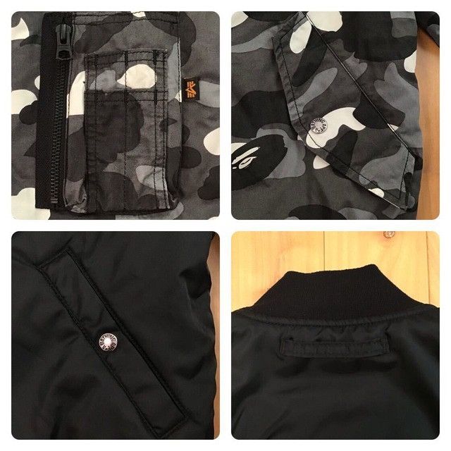 Alpha Industries × Bape 🔥Reversible🔥 ALPHA INDUSTRIES × BAPE MA-1 Bomber Jacket APE Size US L / EU 52-54 / 3 - 7 Thumbnail