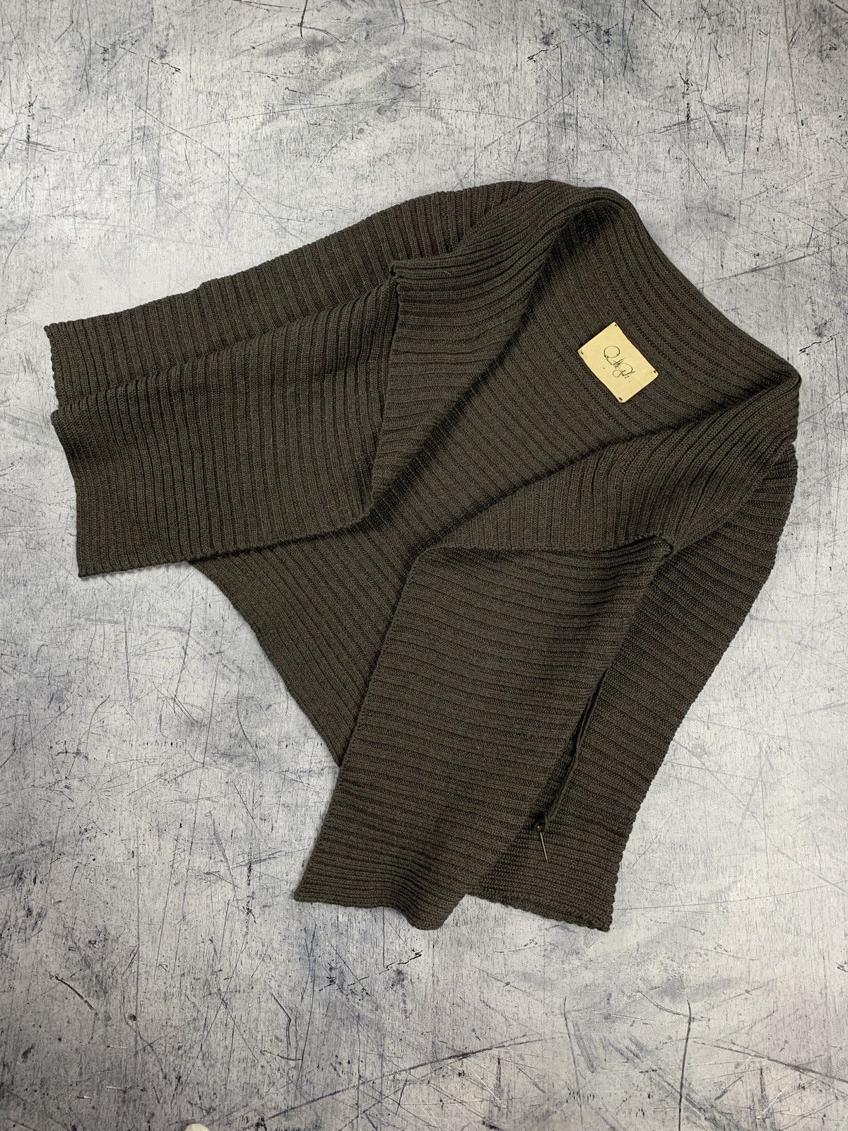 image of Vintage Annette Gortz Merino Wool Open Cardigan Knitted in Brown, Women's (Size Large)