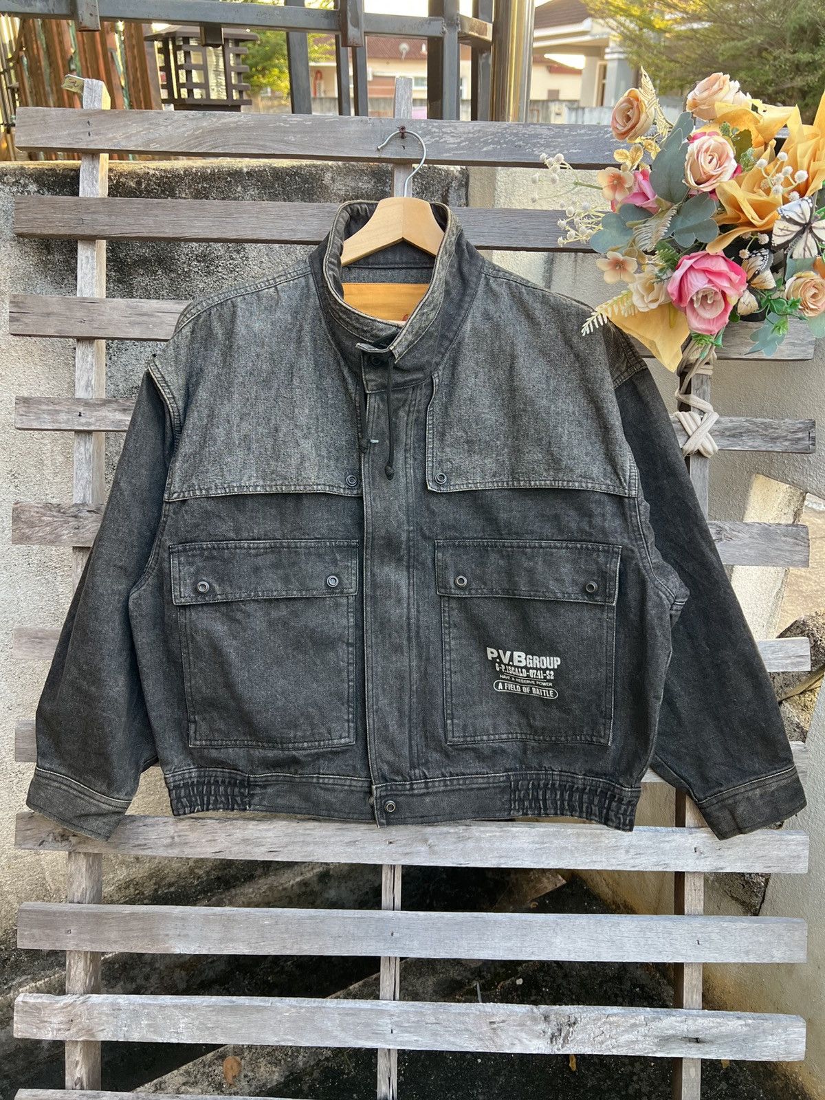 Casablanca Casablanca Rally Halb Wallis Denim Stoned Washed Jacket Size US M / EU 48-50 / 2 - 4 Thumbnail