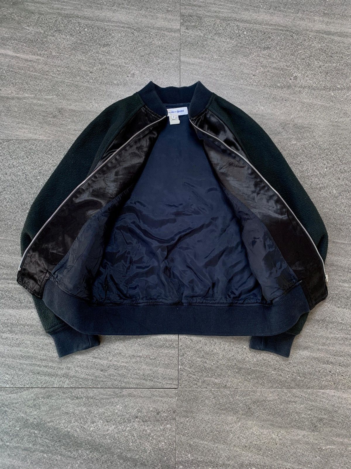 Comme des Garcons Rayon / Cotton Fleece Varsity Jacket Size US M / EU 48-50 / 2 - 6 Thumbnail