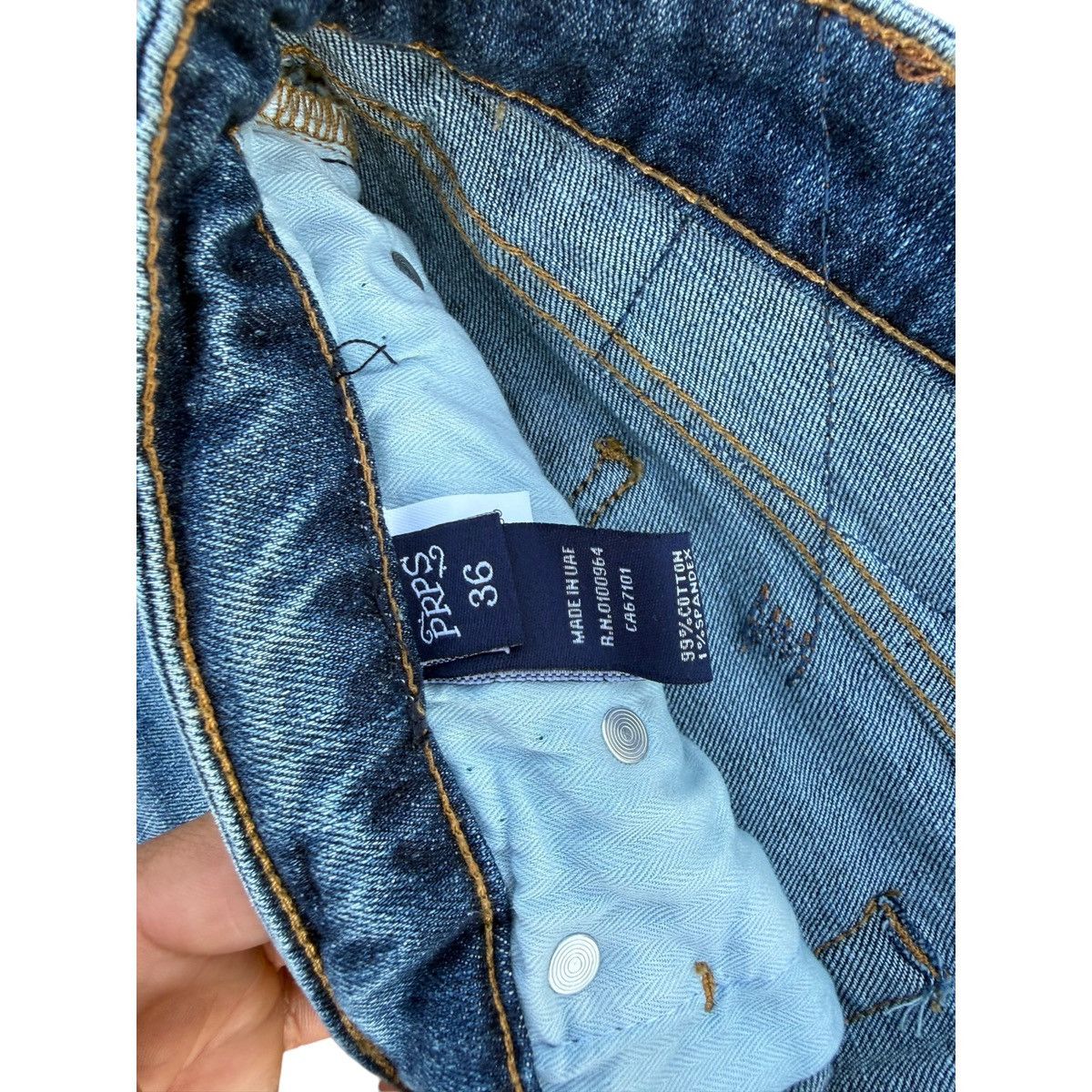 Prps PRPS Le Sabre Slim Straight Denim Jeans 36 NWT Size US 36 / EU 52 - 6 Thumbnail